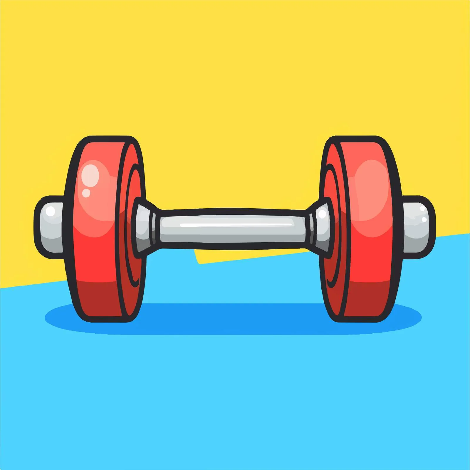 Dumbbells Icon Vector Sign on Vibrant Background — free download from Dotvec