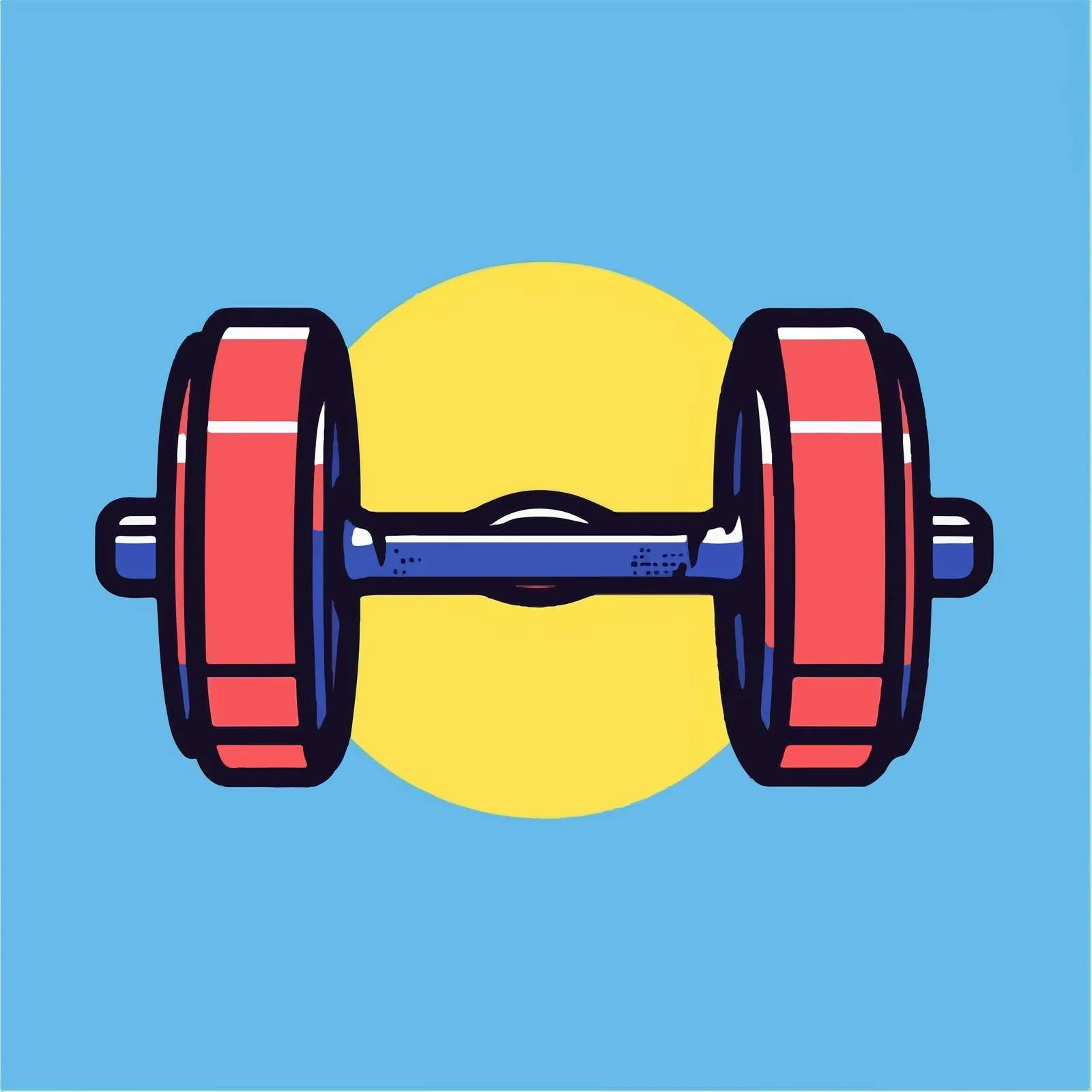 Colorful Dumbbells Icon Vector Sign — free download from Dotvec