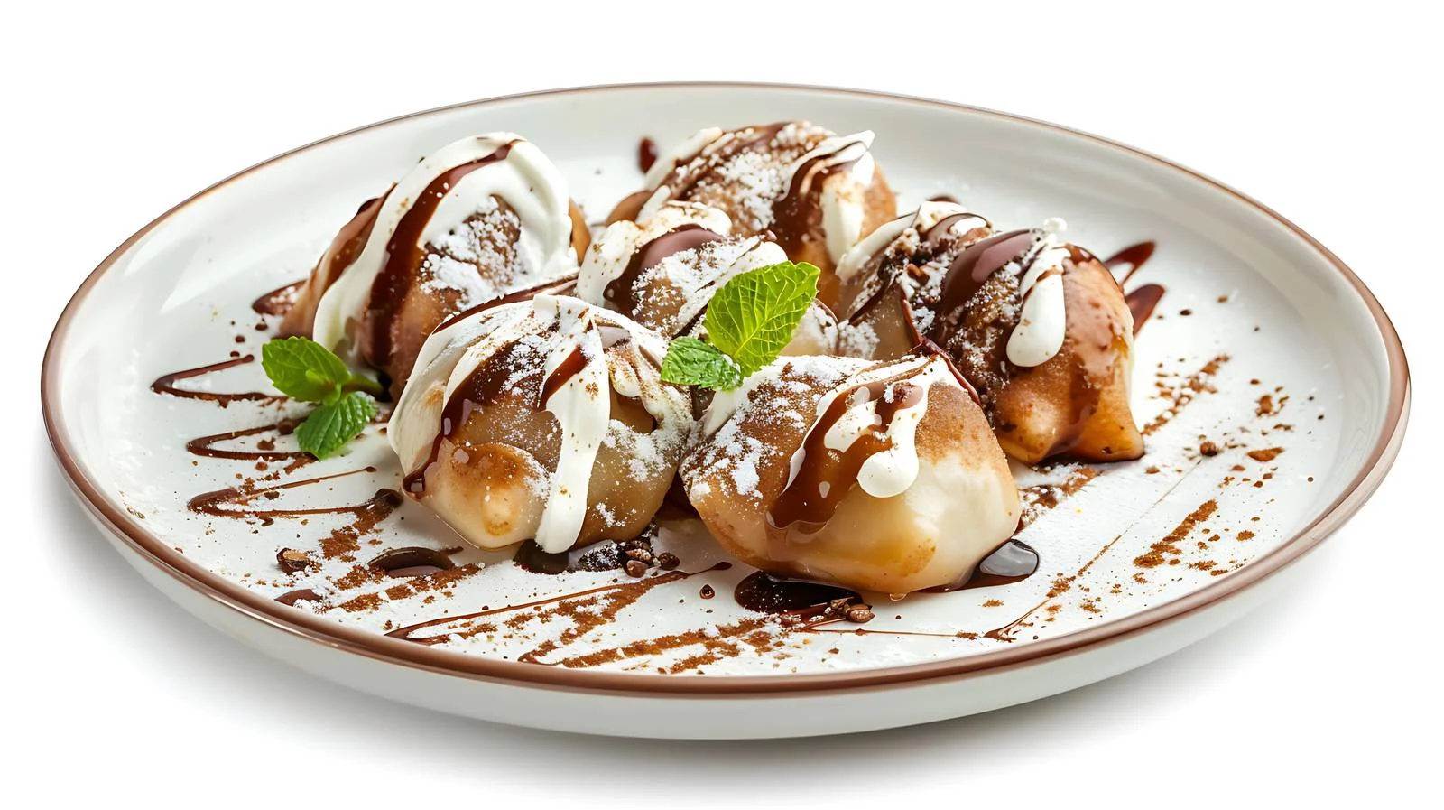 Plum-Stuffed Dumplings with Cream — free download from Dotvec