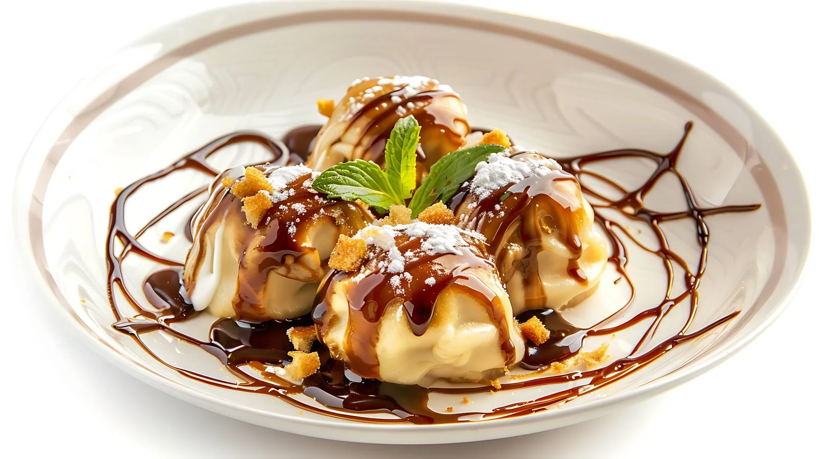 Plum-Stuffed Dumplings with Cream — free download from Dotvec