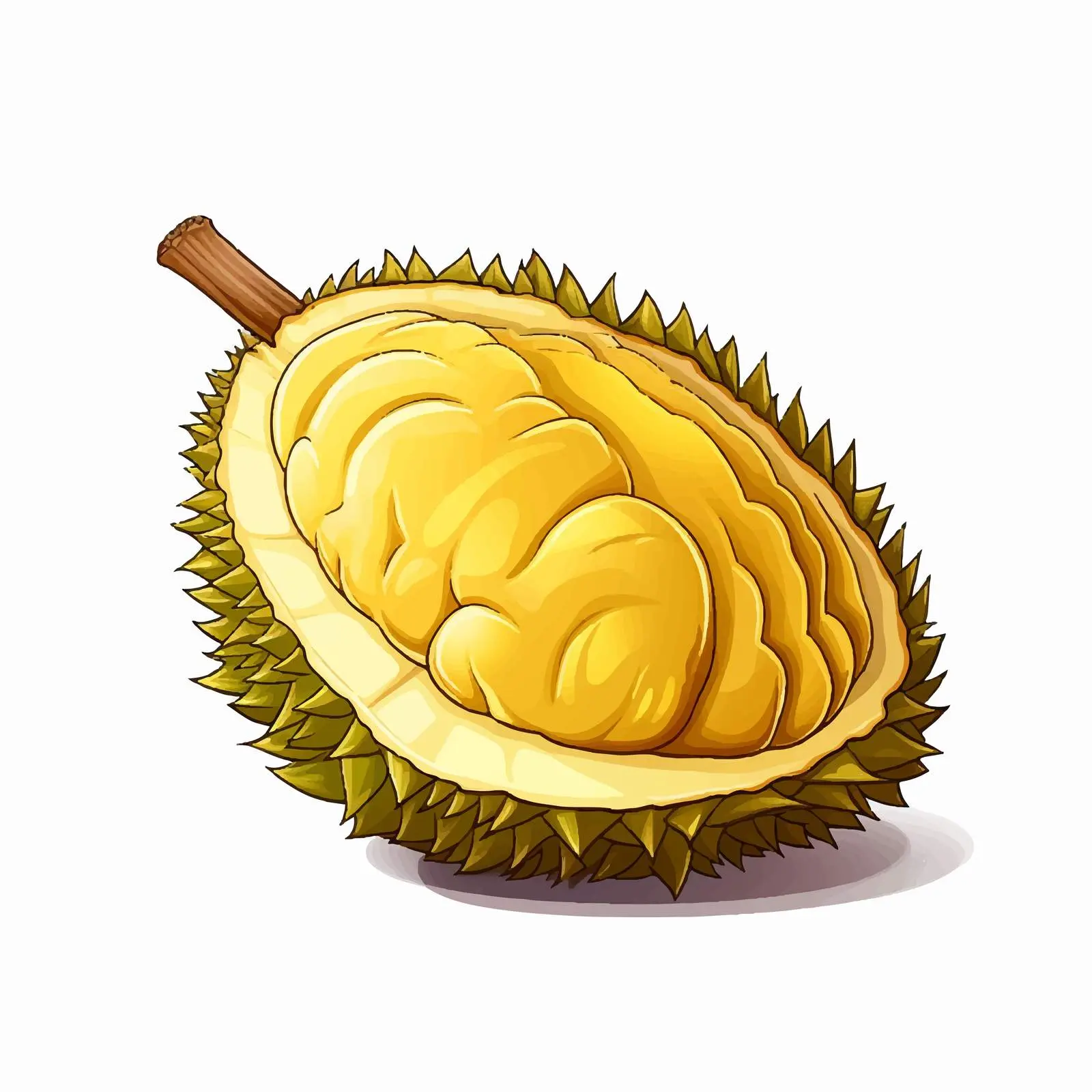 Cartoon Vector Illustration of Durian Fruit — free download from Dotvec