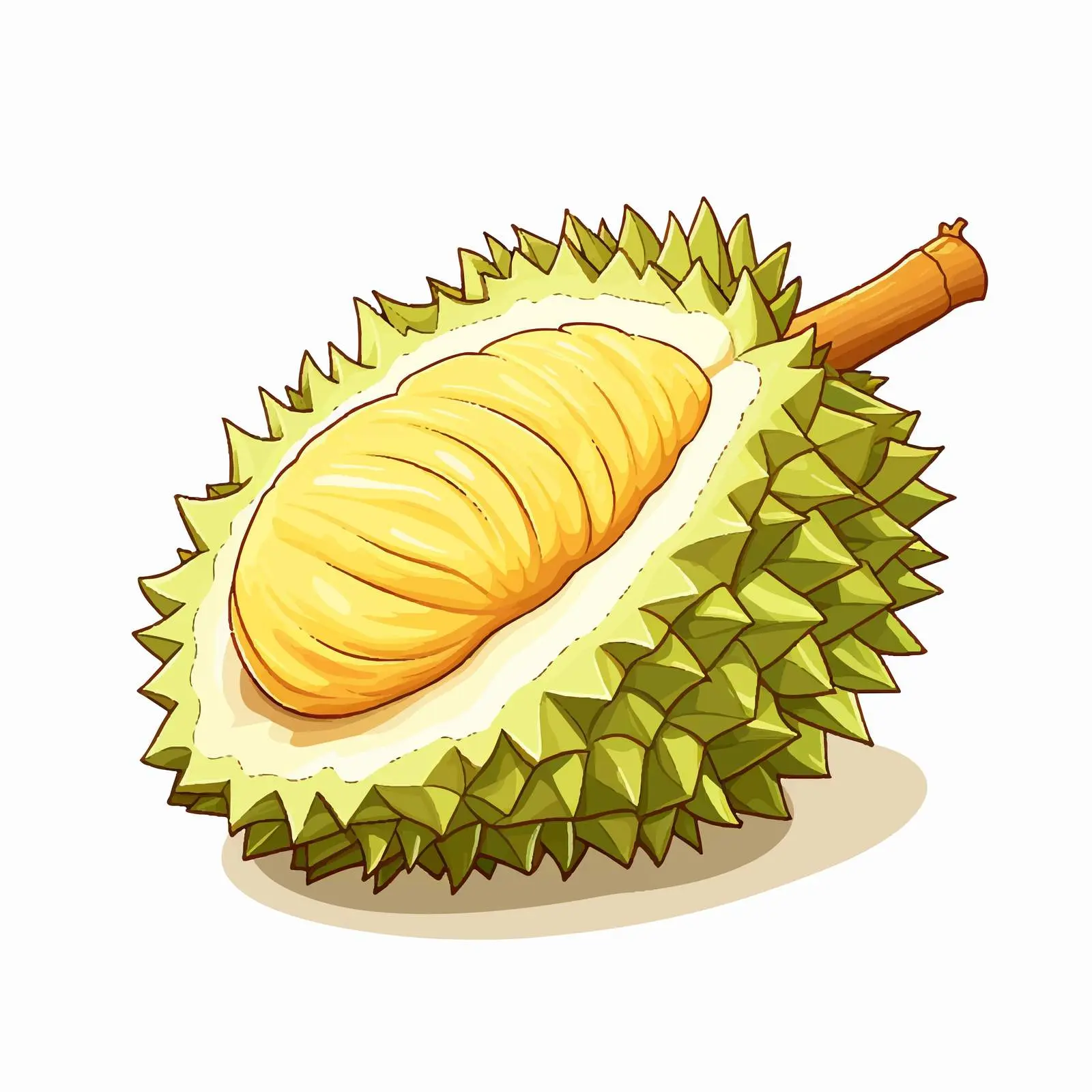 Isolated Durian Fruit Vector Illustration — free download from Dotvec