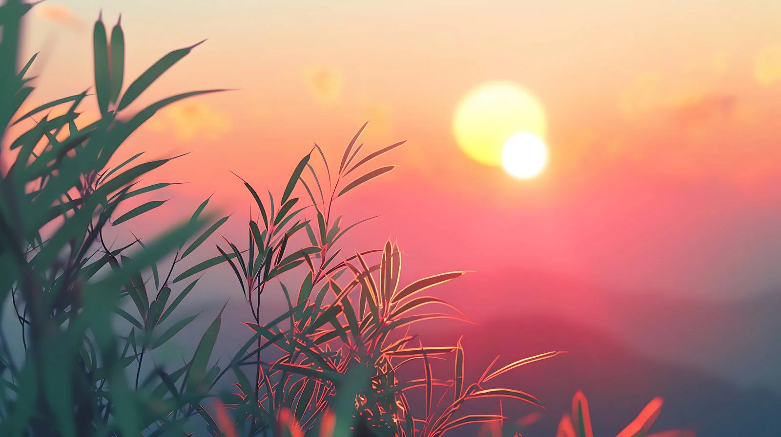 Sunset Glow Against White Background — free download from Dotvec