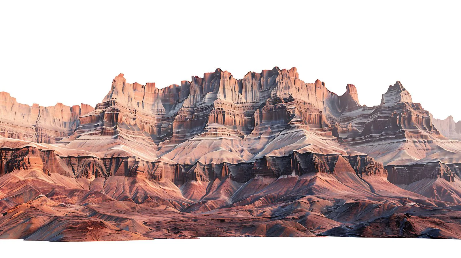 Dushanzi Grand Canyon on White Background — free download from Dotvec