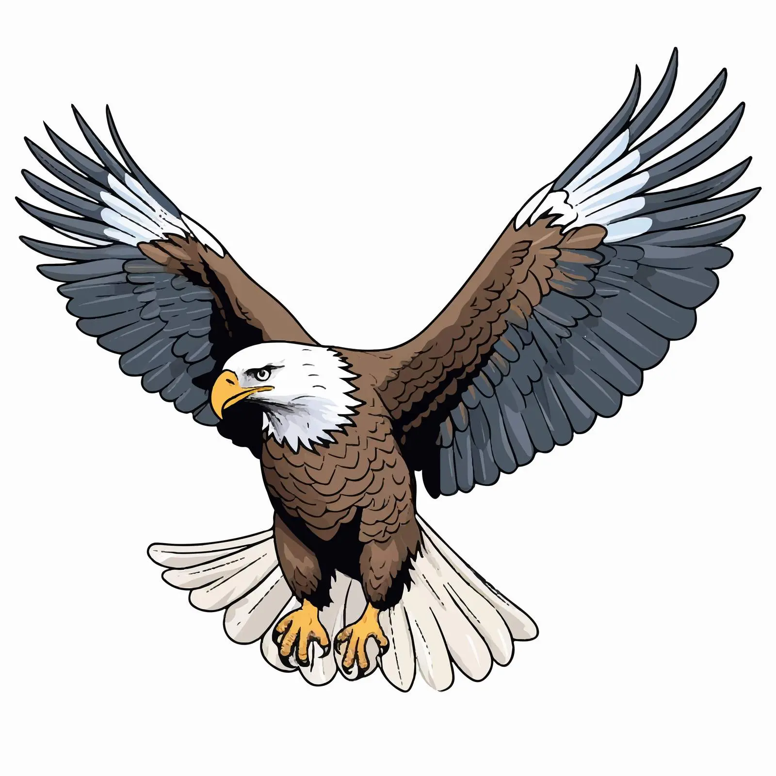 Eagle Flying Vector Illustration on White Background — free download from Dotvec