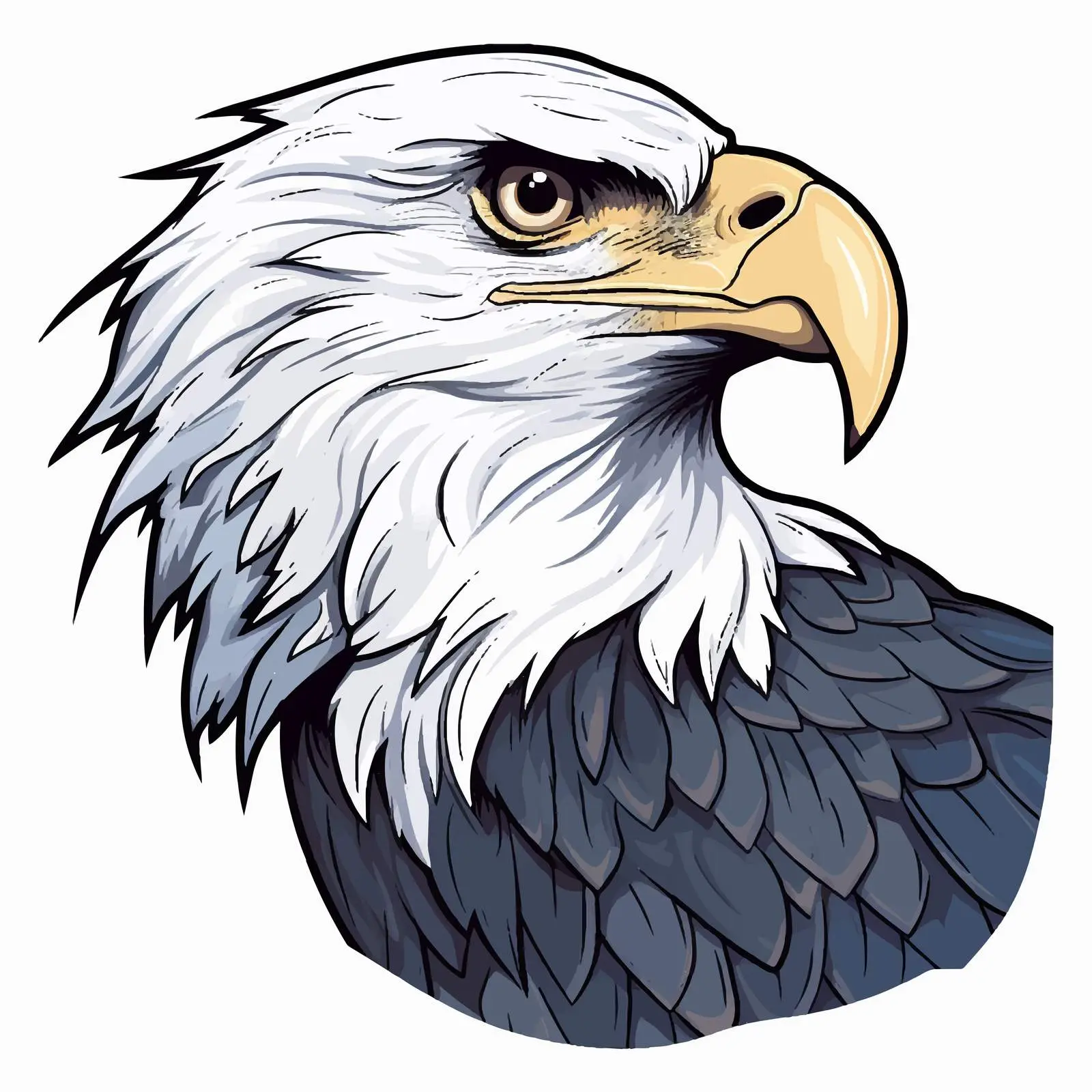 Eagle Flying Vector Illustration on White Background — free download from Dotvec