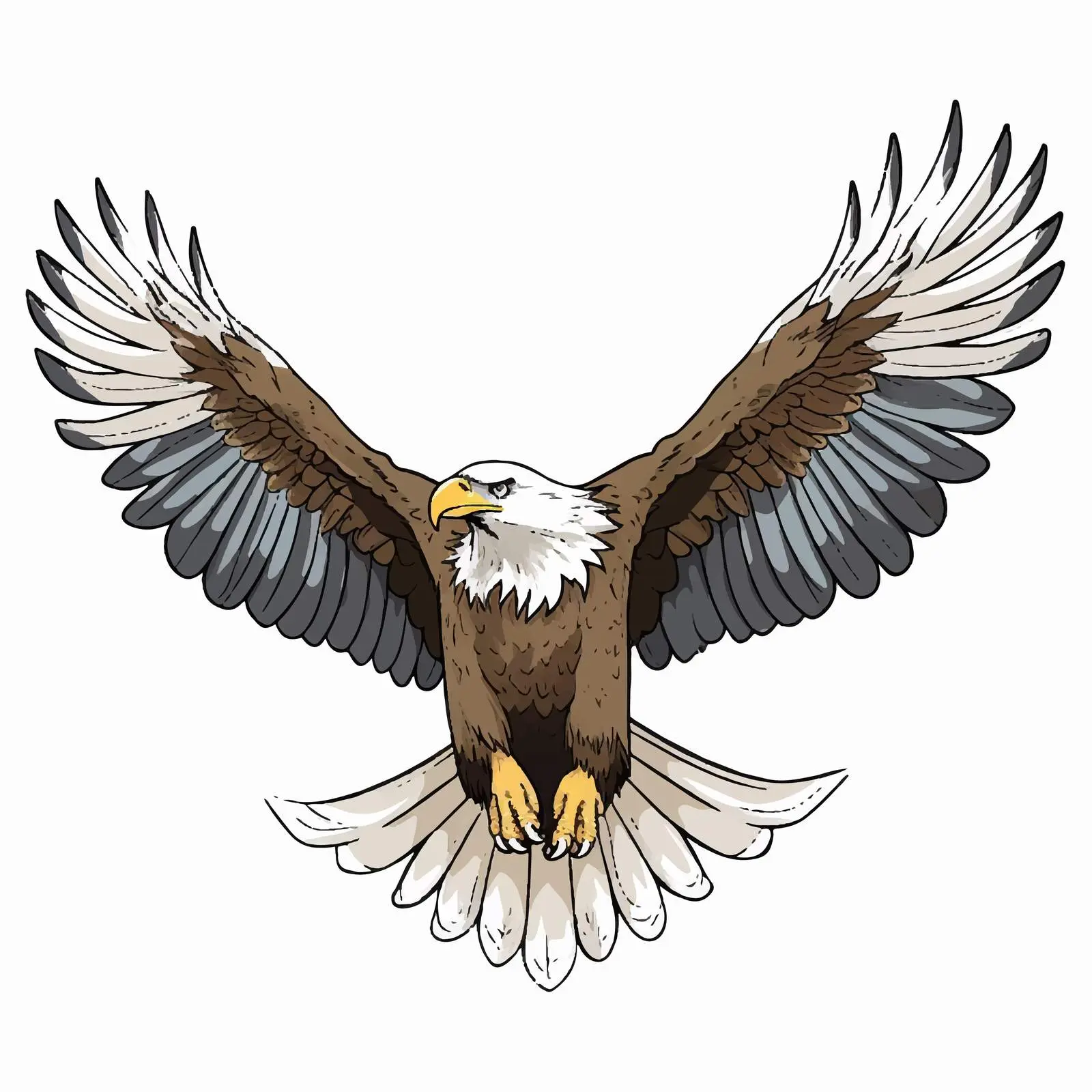 Elegant Eagle Line Vector Illustration — free download from Dotvec