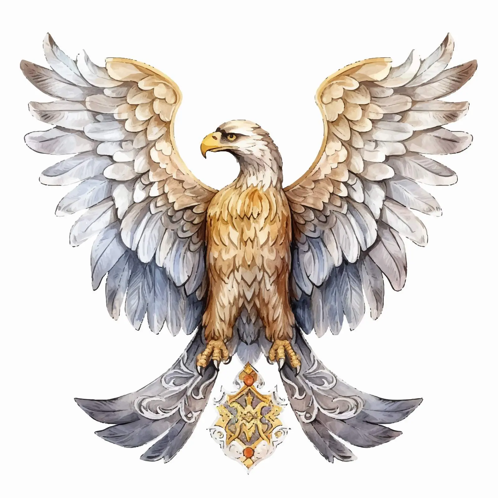 Eagle Symbol of Saint John Watercolor Illustration — free download from Dotvec
