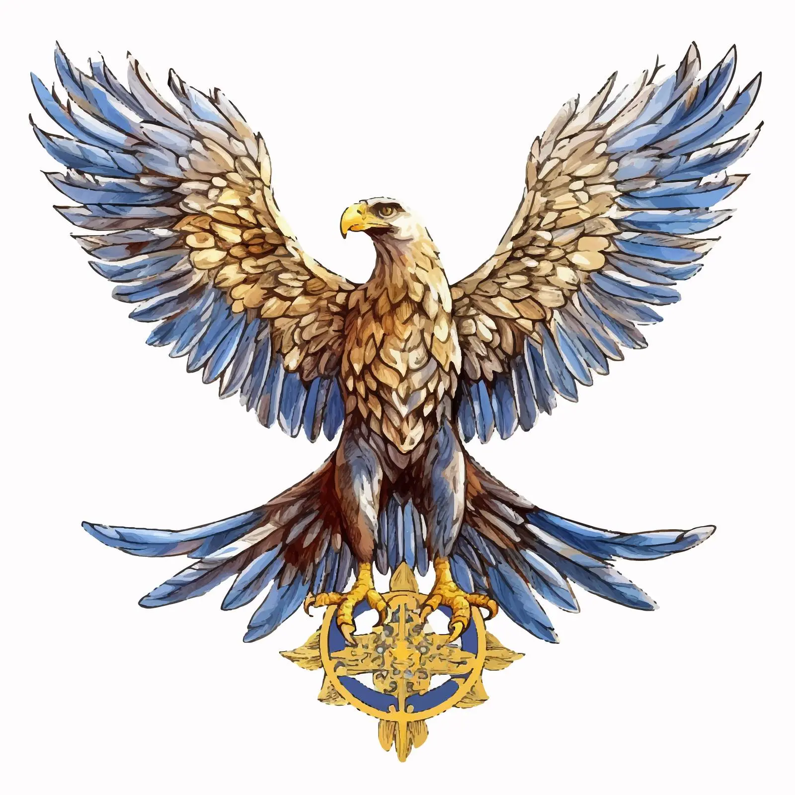 Eagle Symbol of Saint John Watercolor Illustration — free download from Dotvec