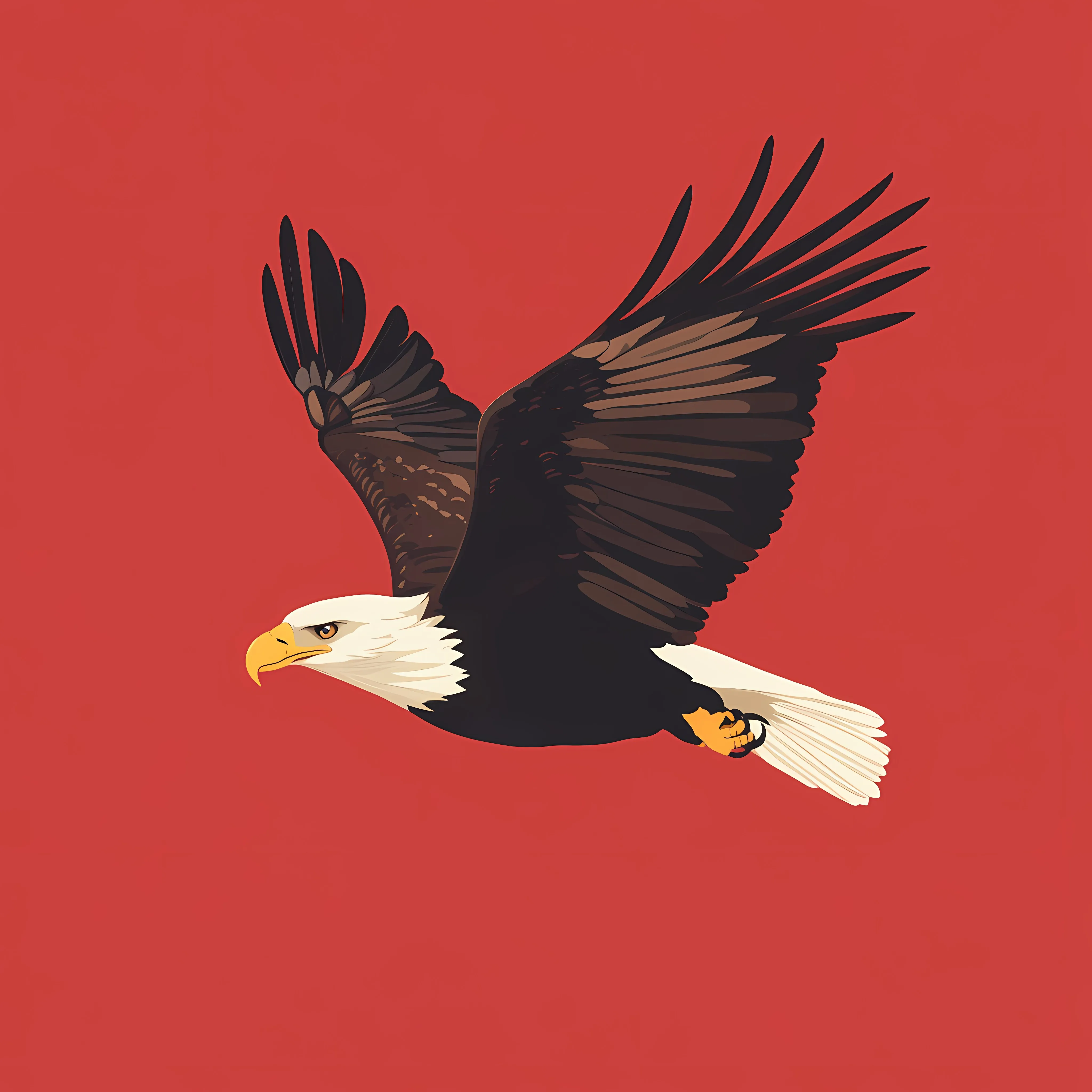 Eagle Vector Illustration - Flat Design Artwork — free download from Dotvec