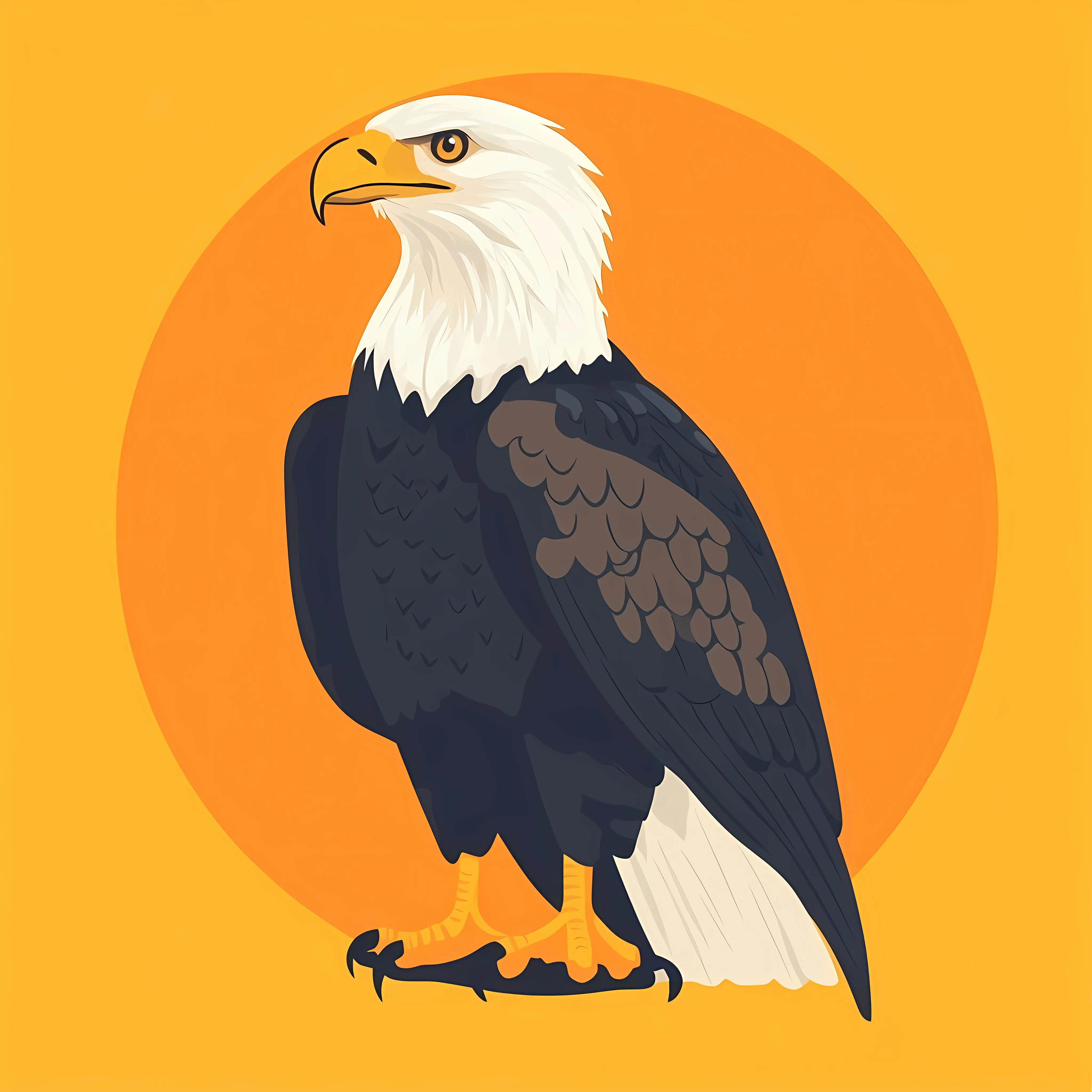 Stylized Eagle Vector Illustration in Flat Design — free download from Dotvec