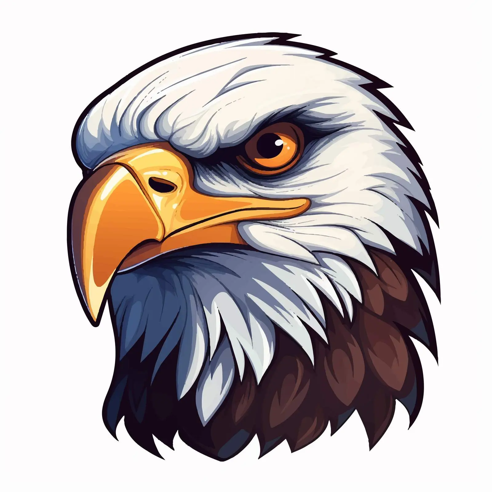 Eagle Vector Illustration Top View on White Background — free download from Dotvec