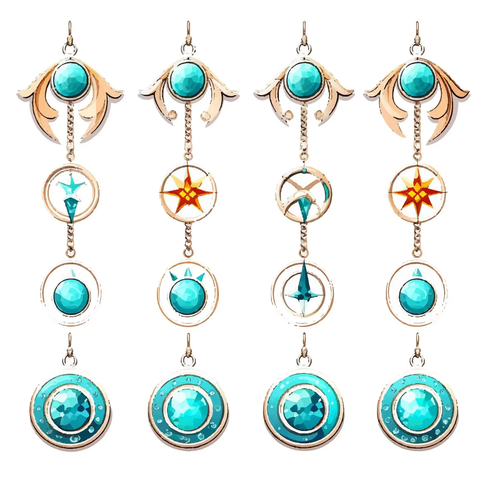 Zodiac Sign Earrings Vector Cut Files — free download from Dotvec