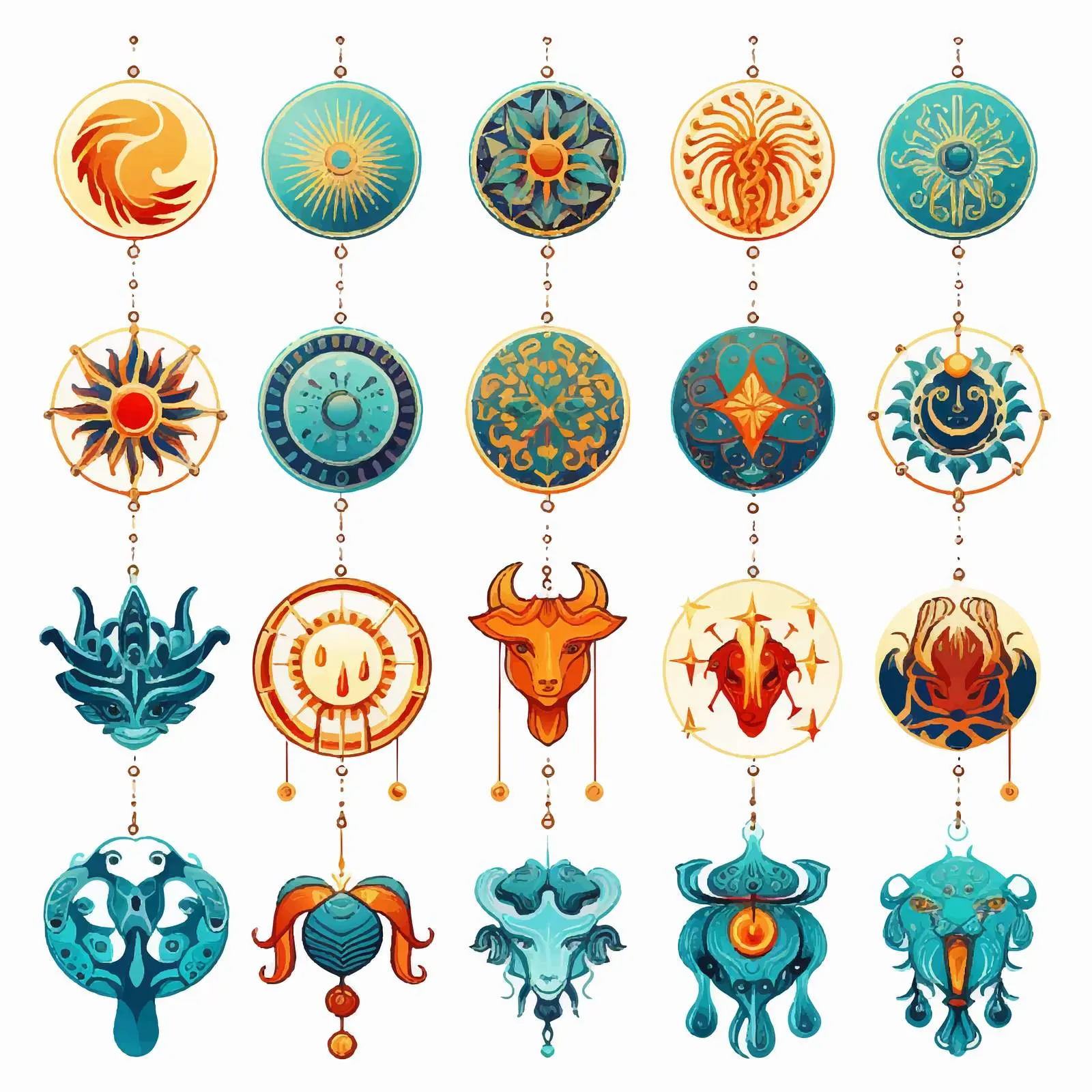 Zodiac Sign Earrings Vector Cut File Set — free download from Dotvec