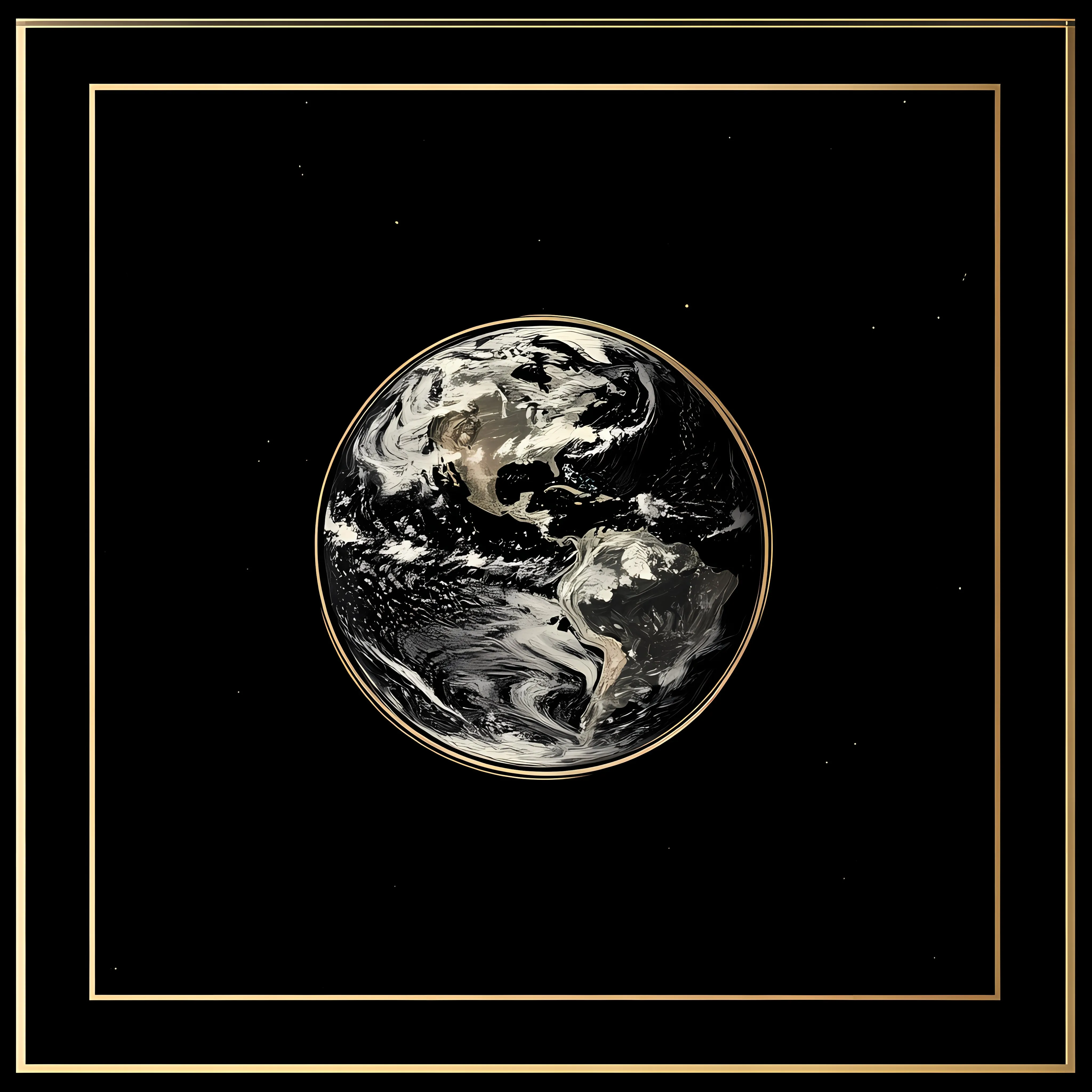 Flat Vector Cartoon Earth Illustration in Frame — free download from Dotvec