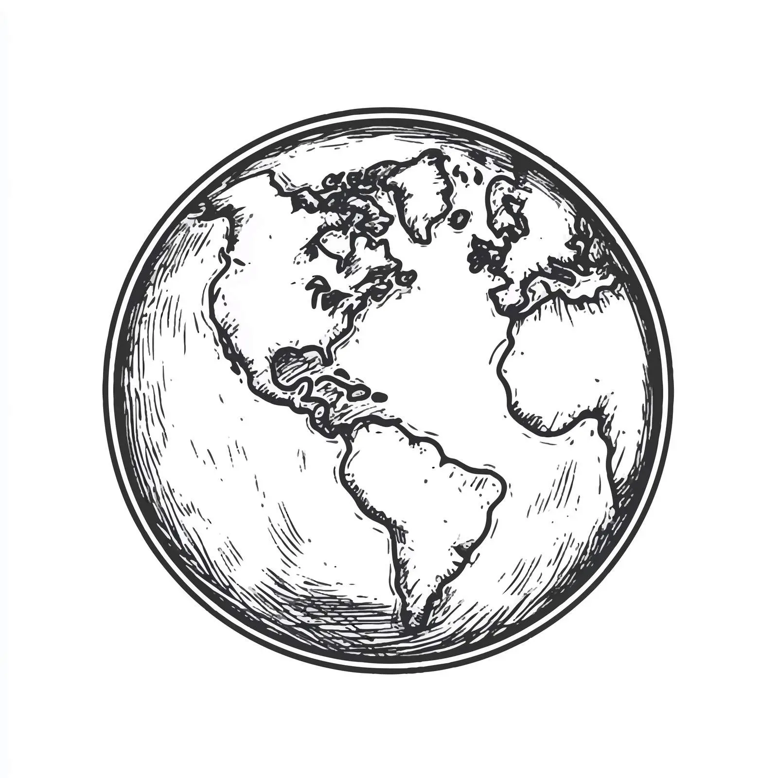 Black and White Earth Vector Illustration — free download from Dotvec