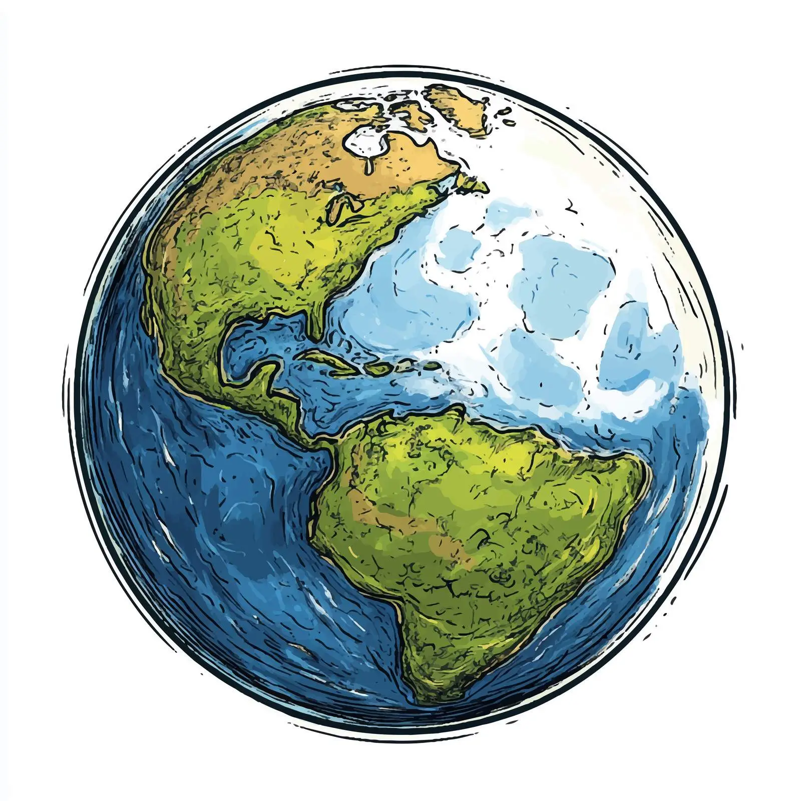 Cartoon Earth Vector Illustration — free download from Dotvec