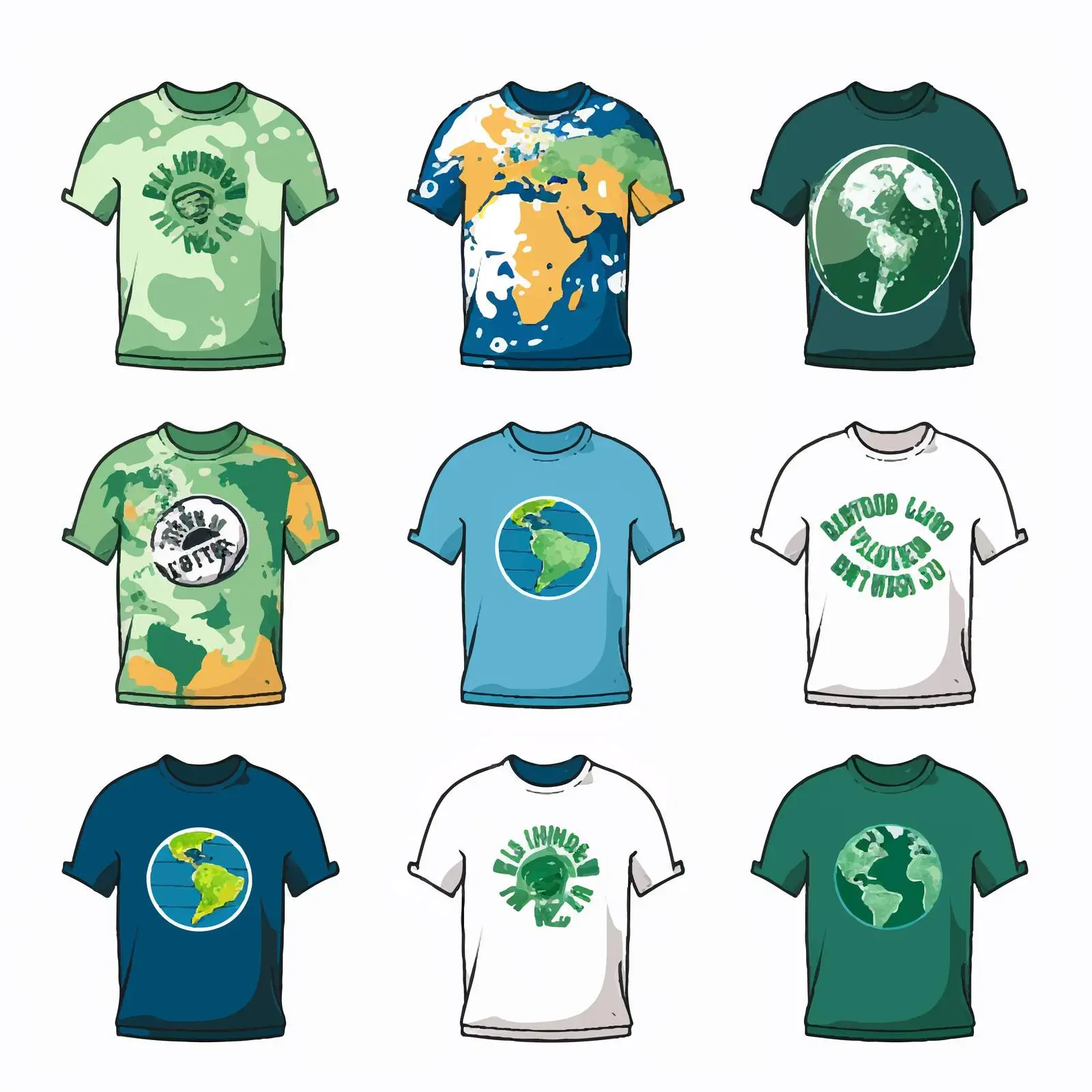 Earth Day Logo and Shirt Designs — free download from Dotvec