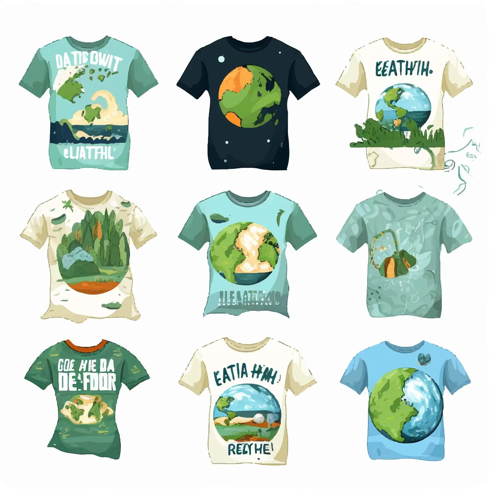 Earth Day Logo with Shirt Designs — free download from Dotvec