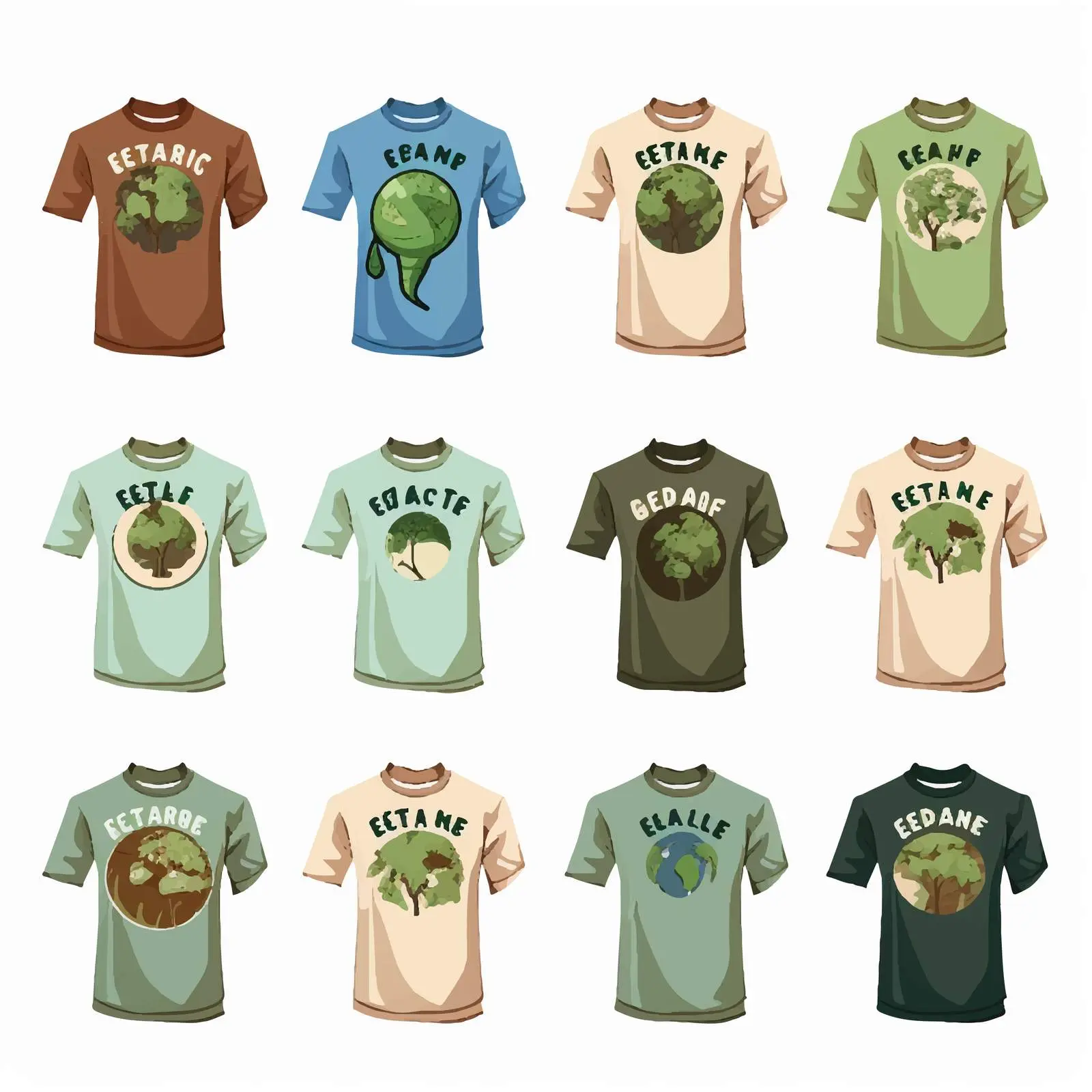 Earth Day Logo with Shirt Designs — free download from Dotvec