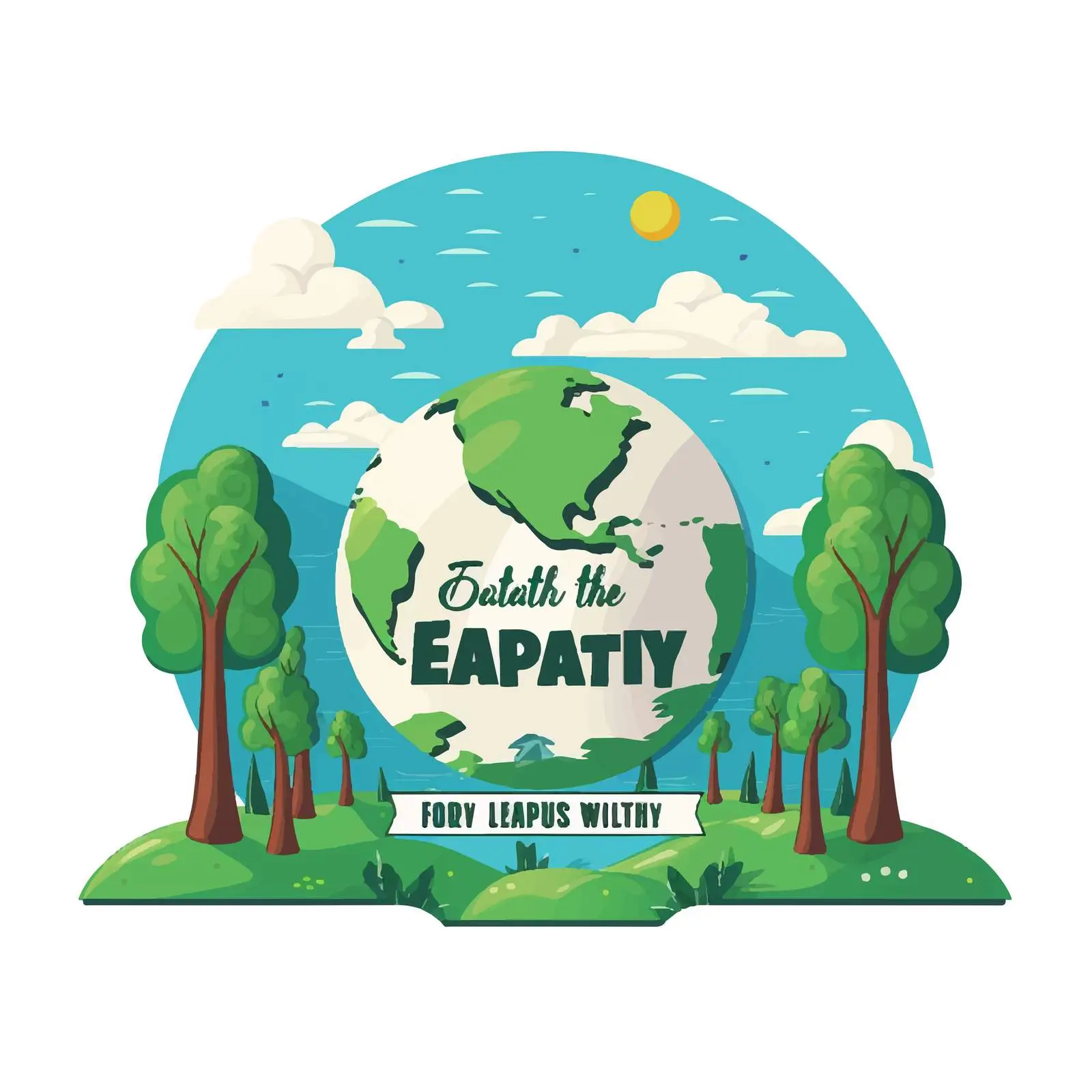 Earth Day Poster Theme Vector Illustration — free download from Dotvec