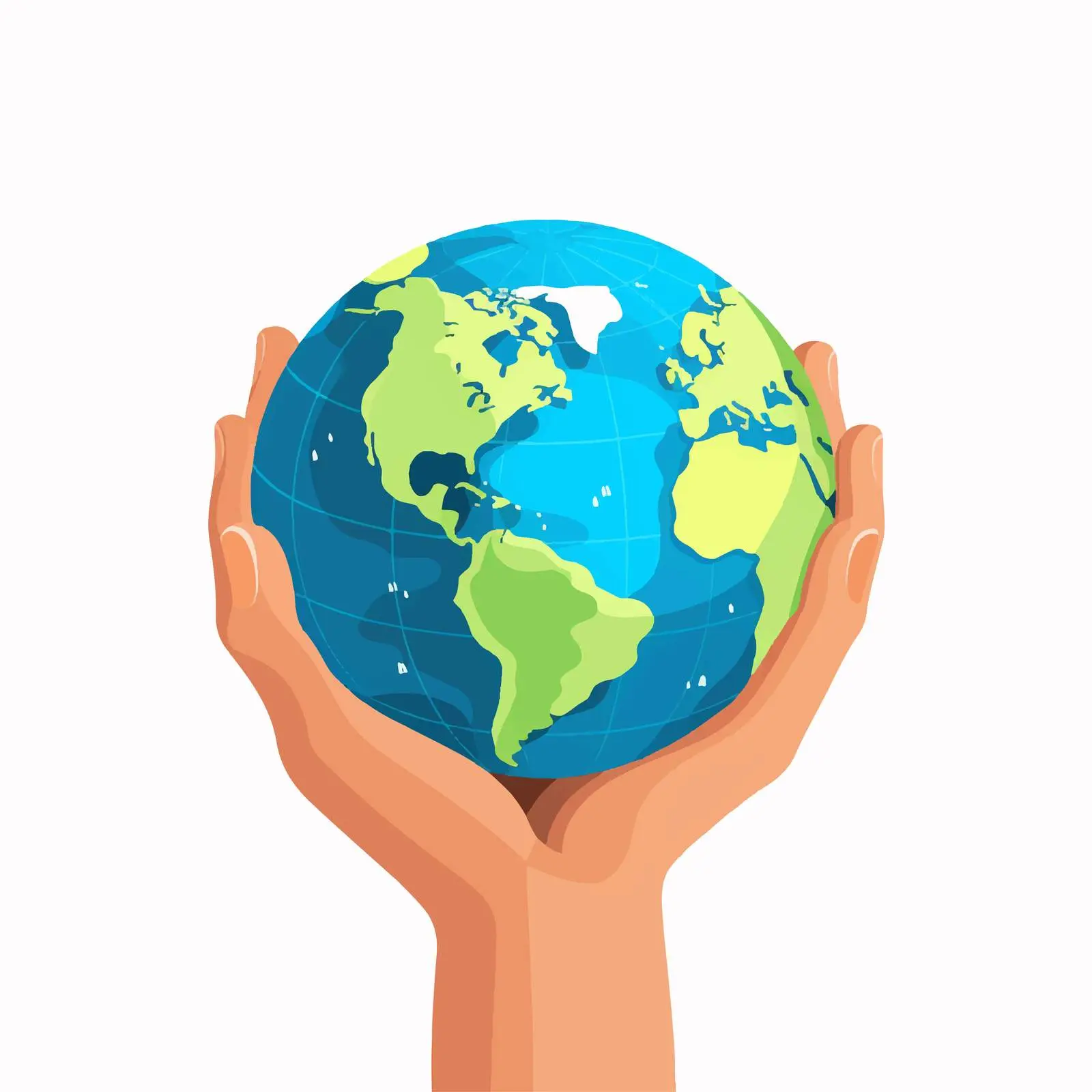 Hands Holding Earth Globe Icon — free download from Dotvec