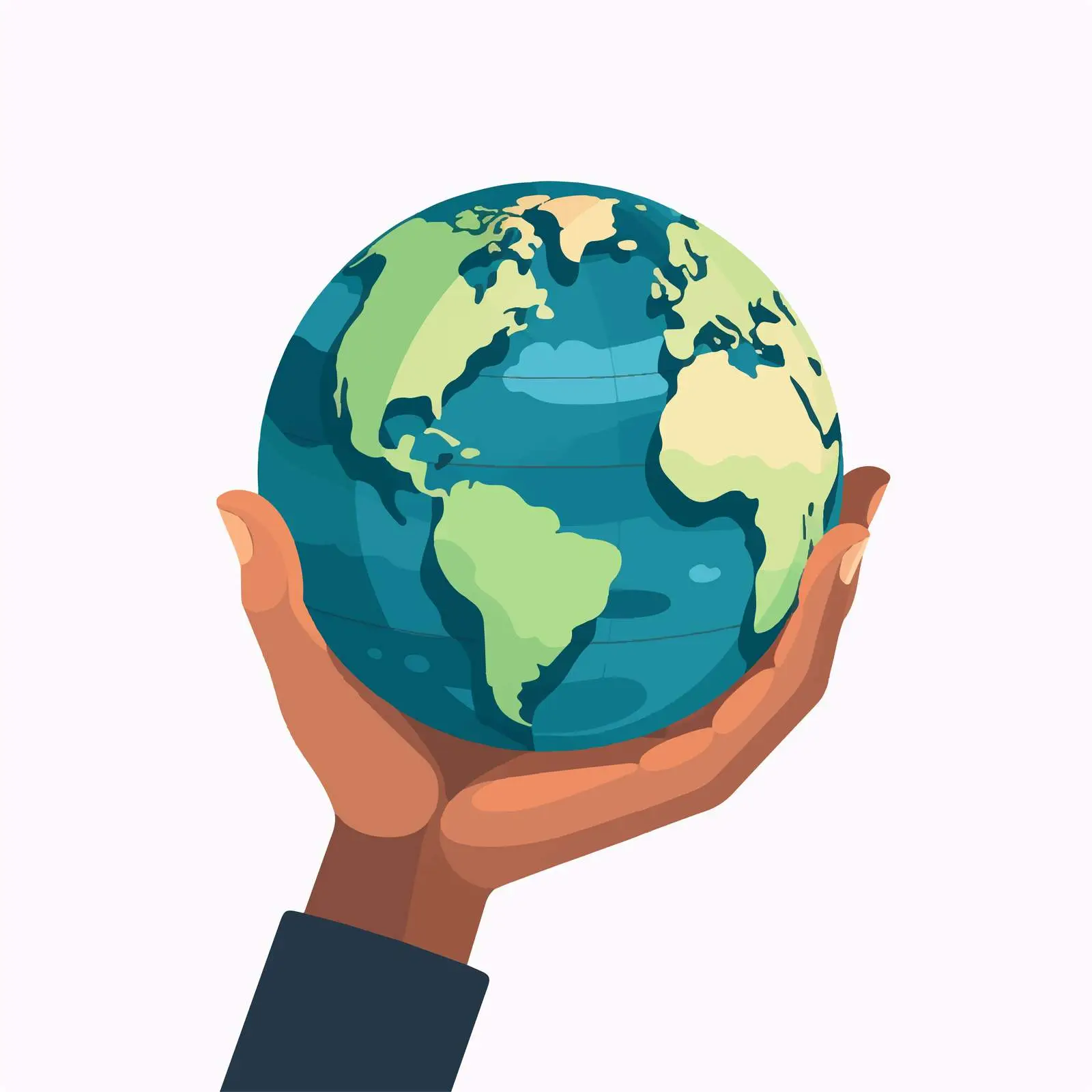 Human Arms Holding Earth Globe Icon — free download from Dotvec