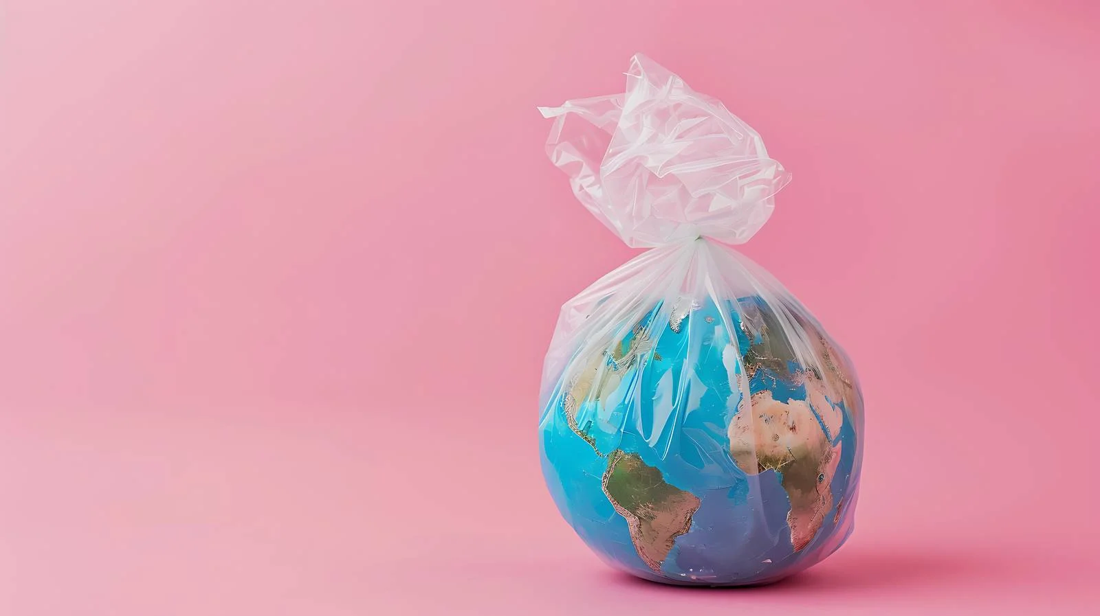 Plastic-Encased Earth Globe on Pink Background — free download from Dotvec