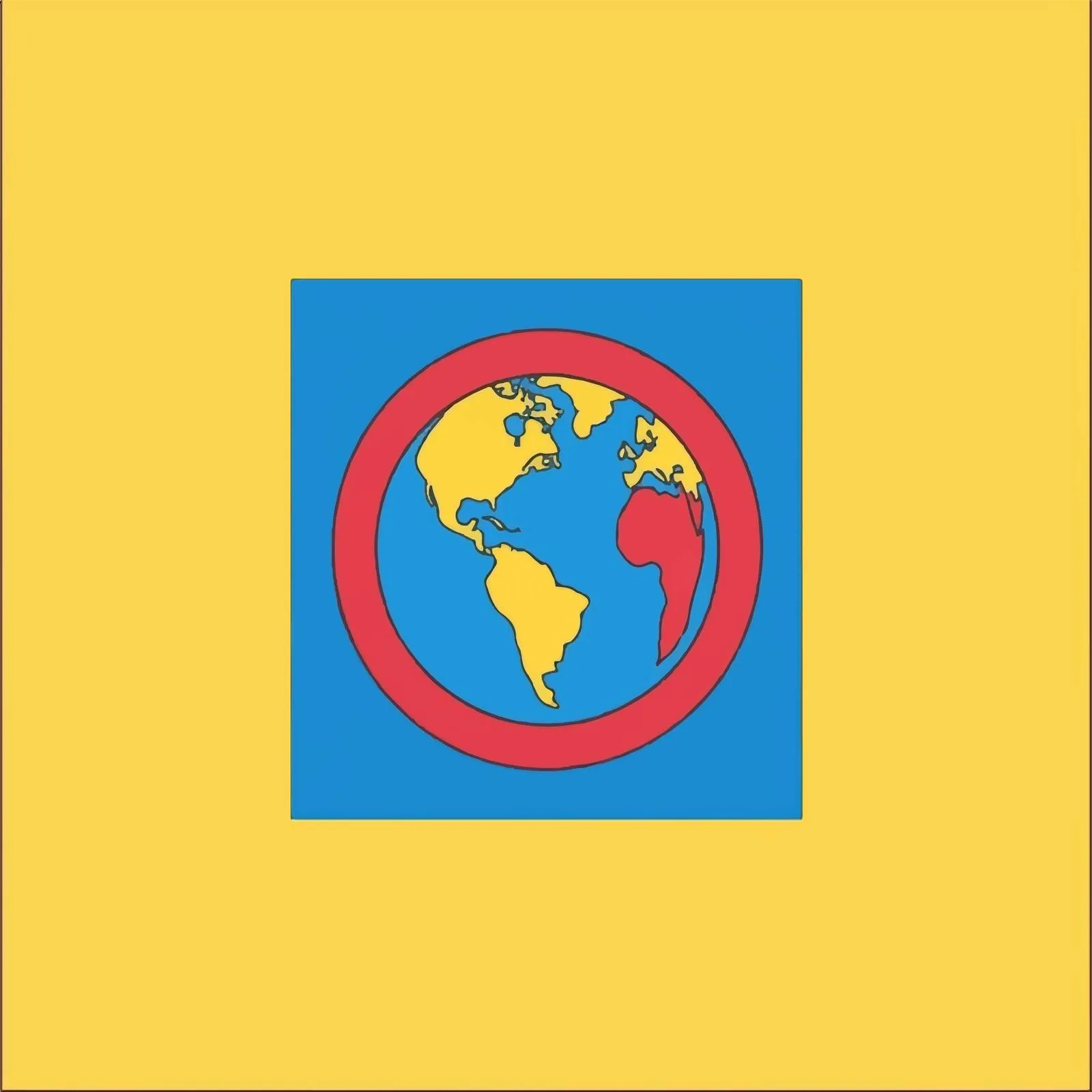 Stylized Earth Icon on Colorful Background — free download from Dotvec