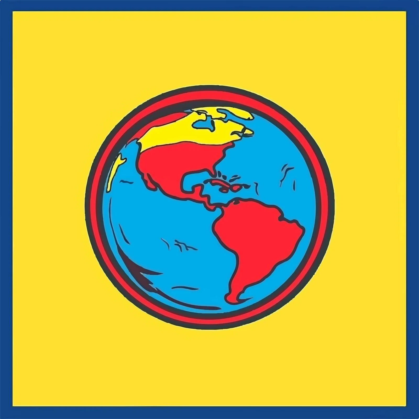 Stylized Earth Icon Vector on Colorful Background — free download from Dotvec