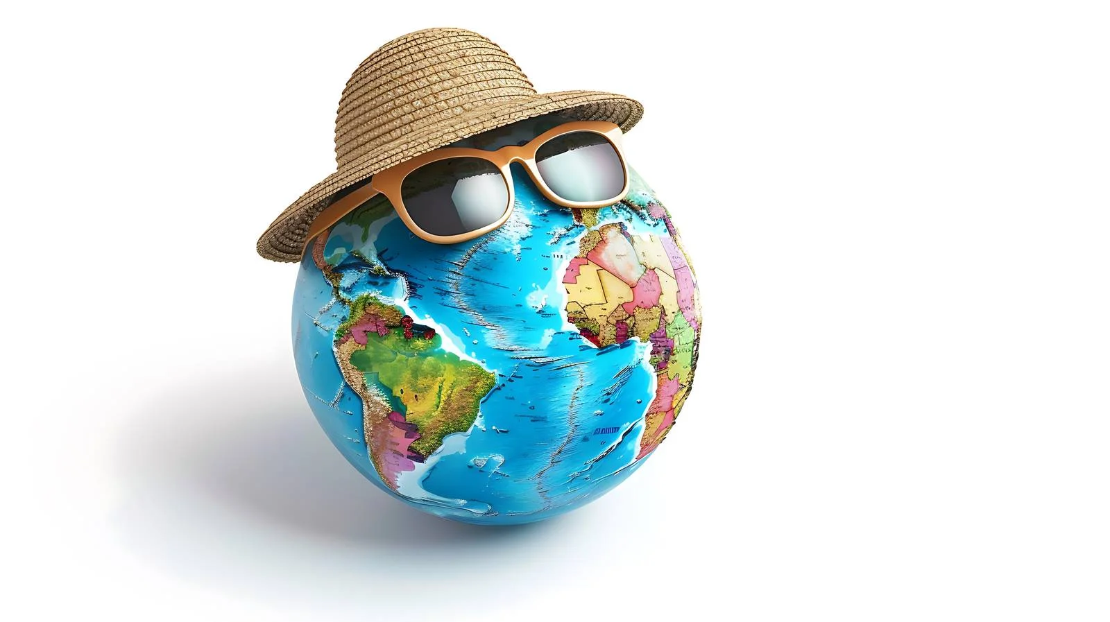 Earth Globe with Hat and Sunglasses — free download from Dotvec