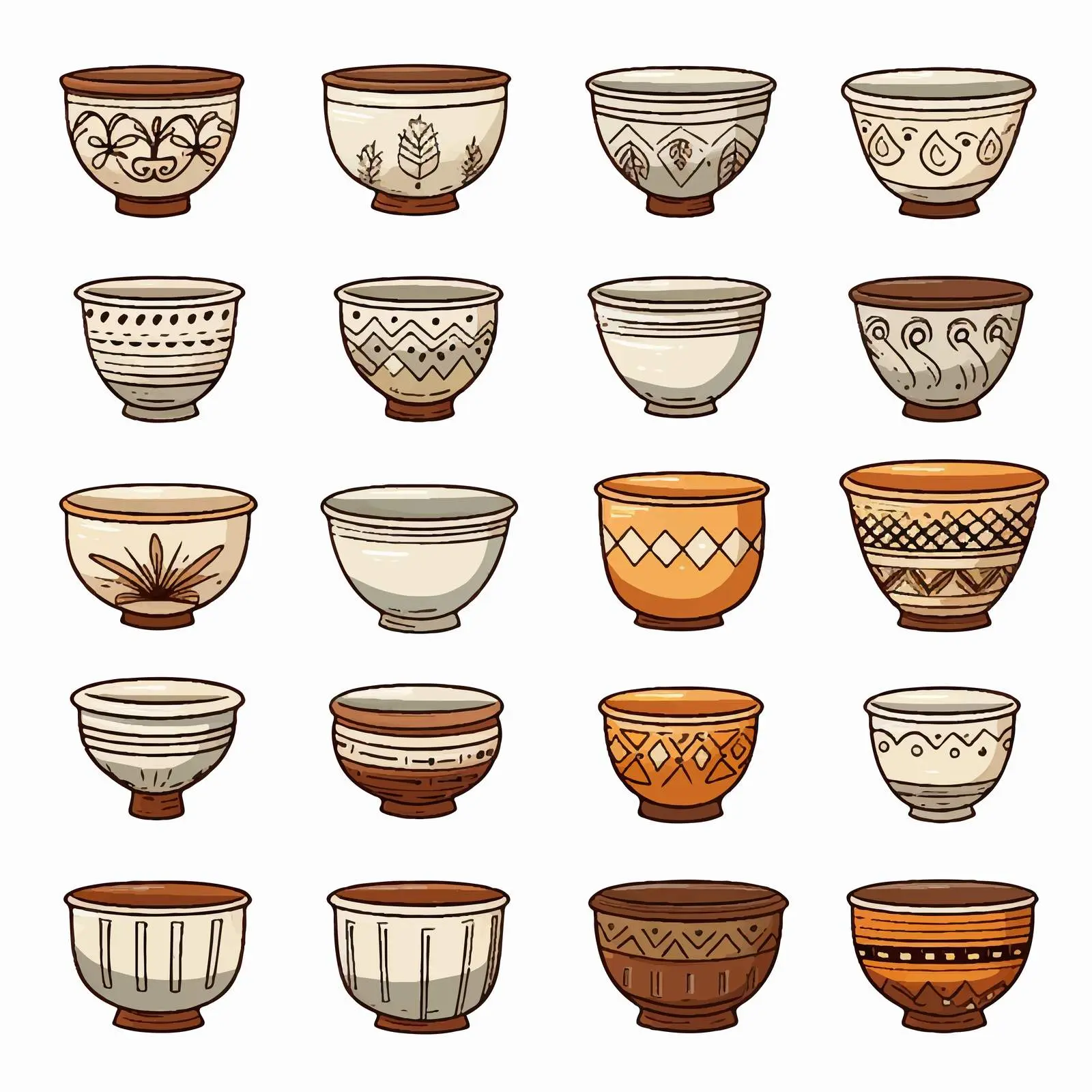 Elegant Earthenware Line Vector Illustration — free download from Dotvec