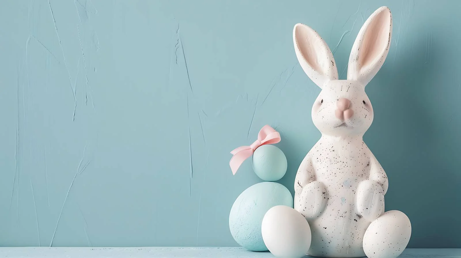 Easter Bunny Decoration on Blue Background — free download from Dotvec