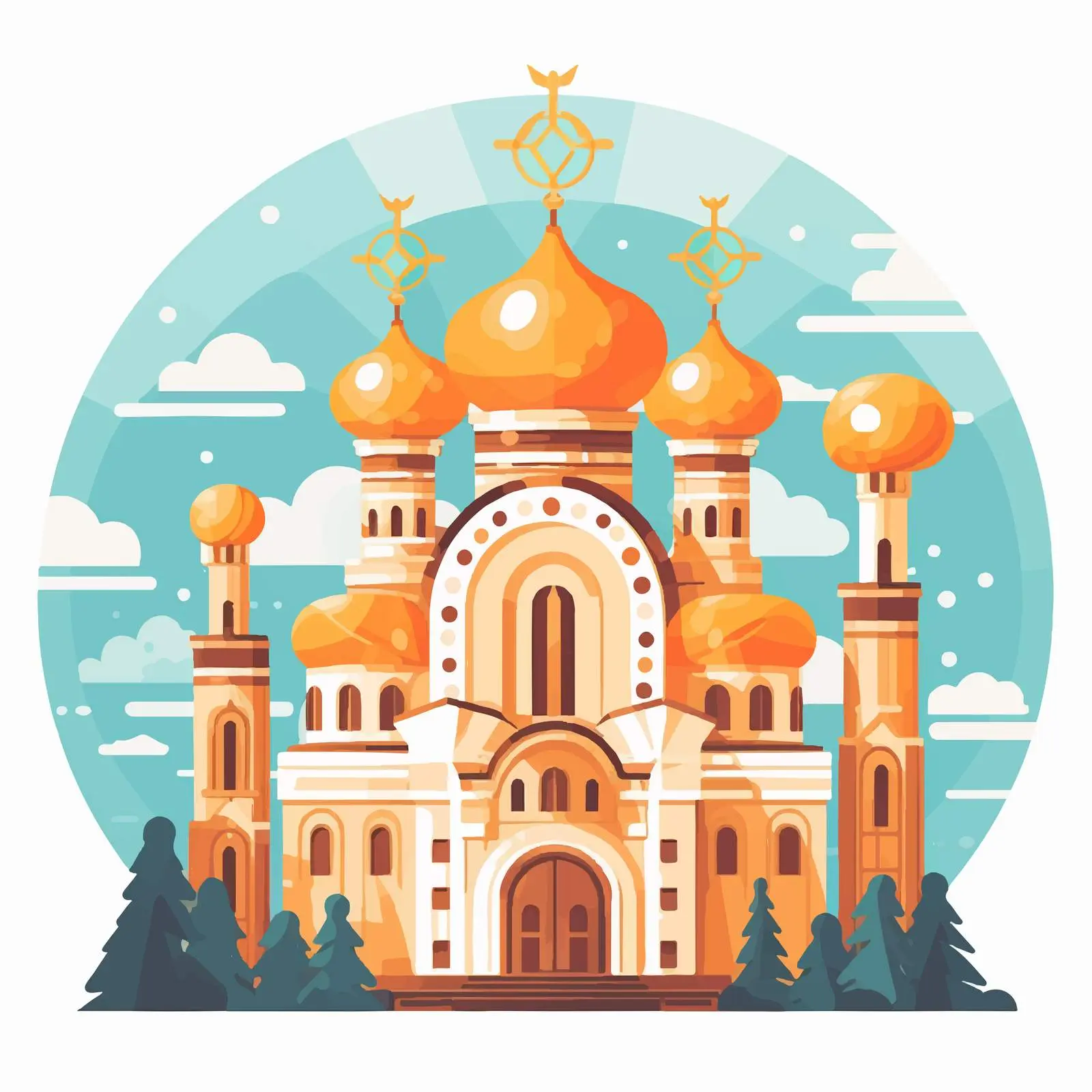Byzantine Style Easter Christian Illustration — free download from Dotvec