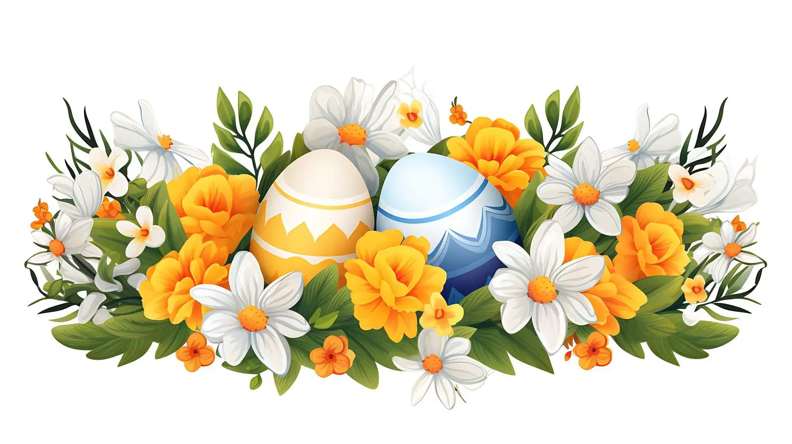 Easter Flowers Card Design Template — free download from Dotvec