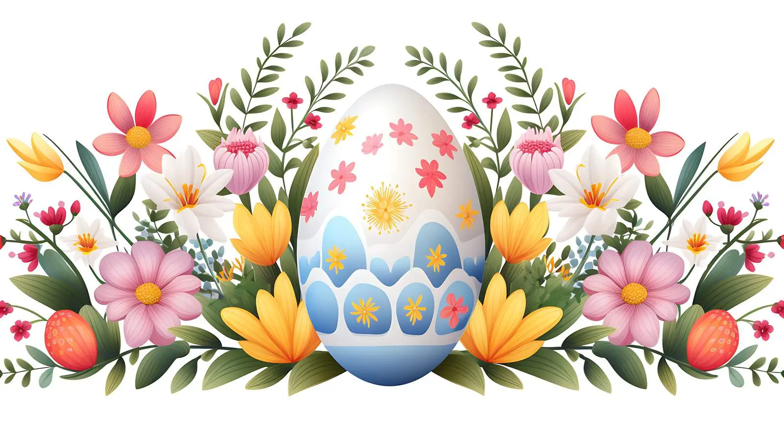 Easter Holiday Floral Card Design — free download from Dotvec