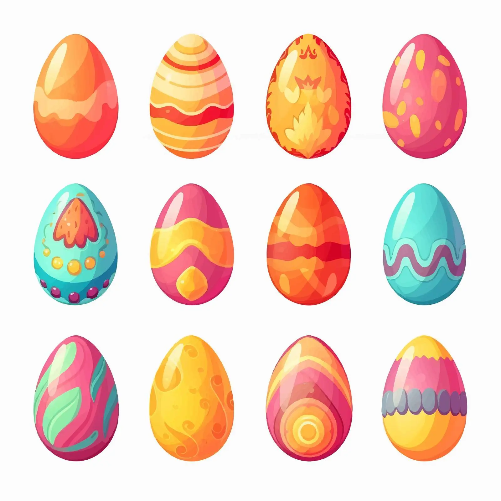 Cartoon Easter Egg Icon Vector Illustration — free download from Dotvec