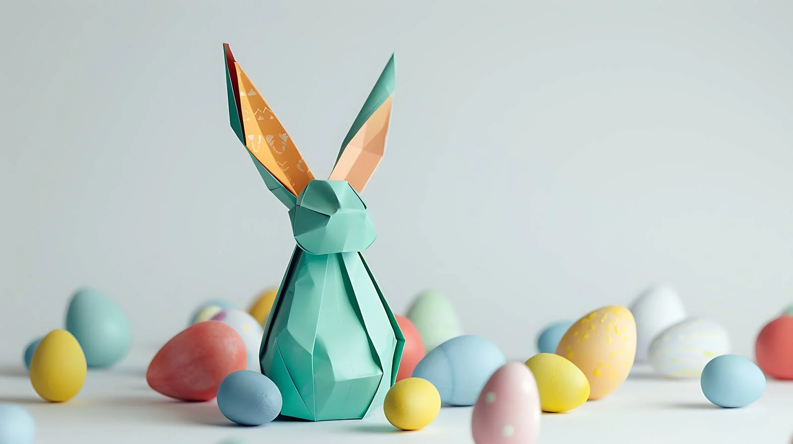 Easter Bunny Egg Paper Wrap — free download from Dotvec
