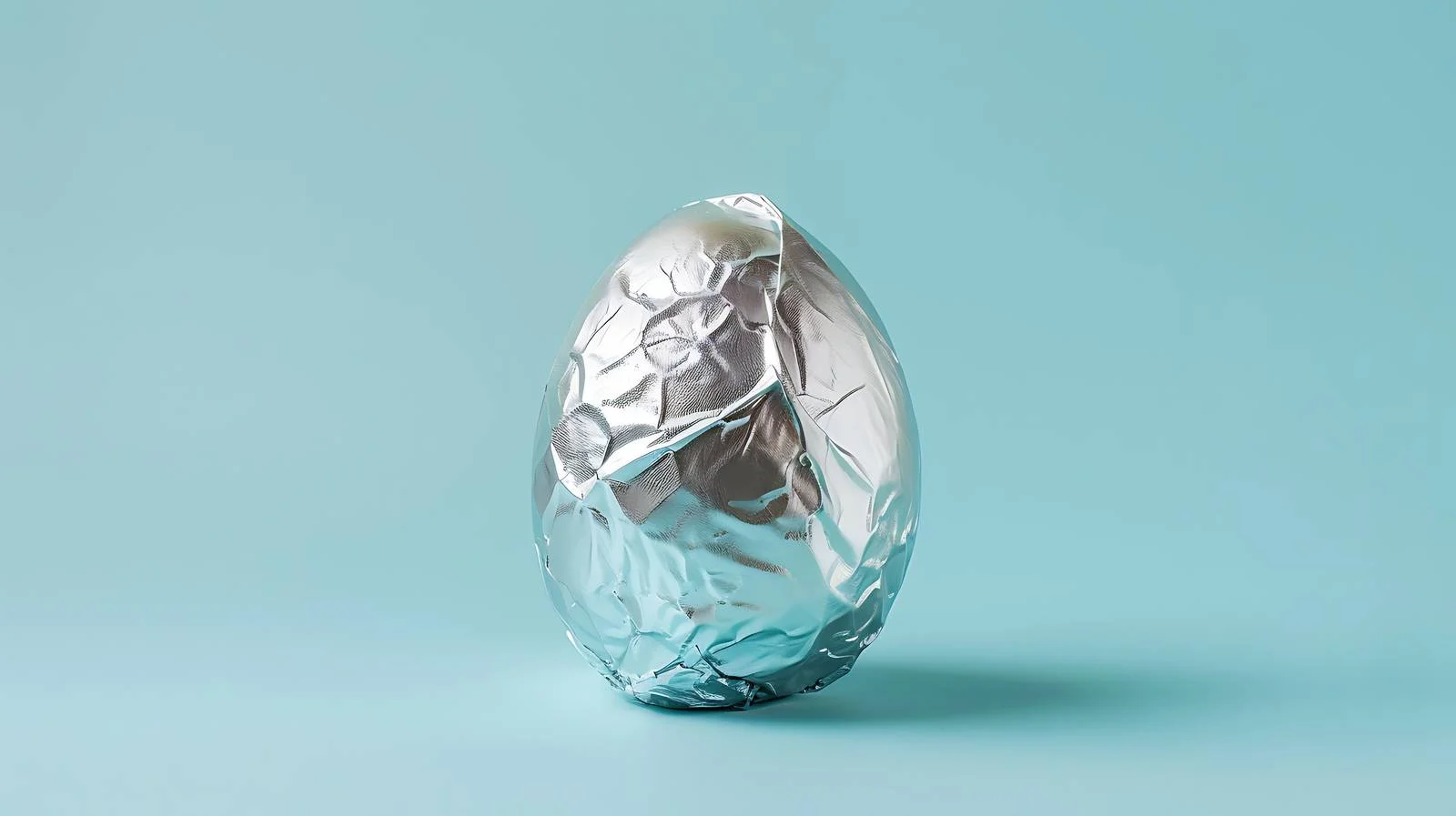 Easter Egg Wrapped in Silver Foil — free download from Dotvec