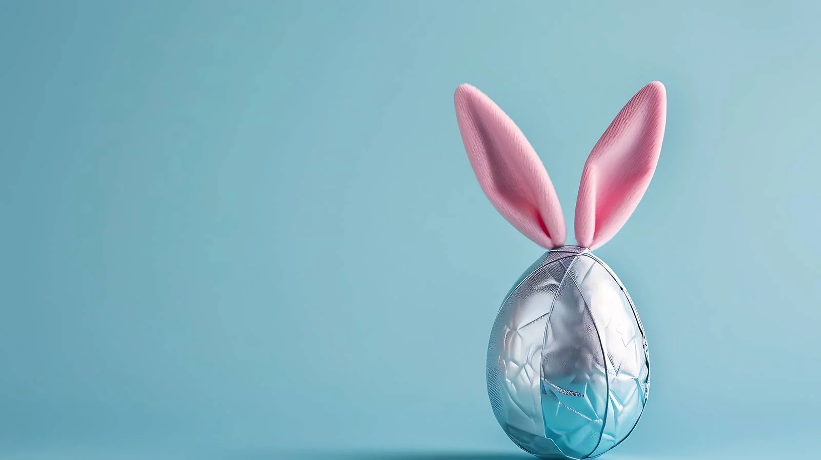 Easter Egg Silver Foil Bunny — free download from Dotvec