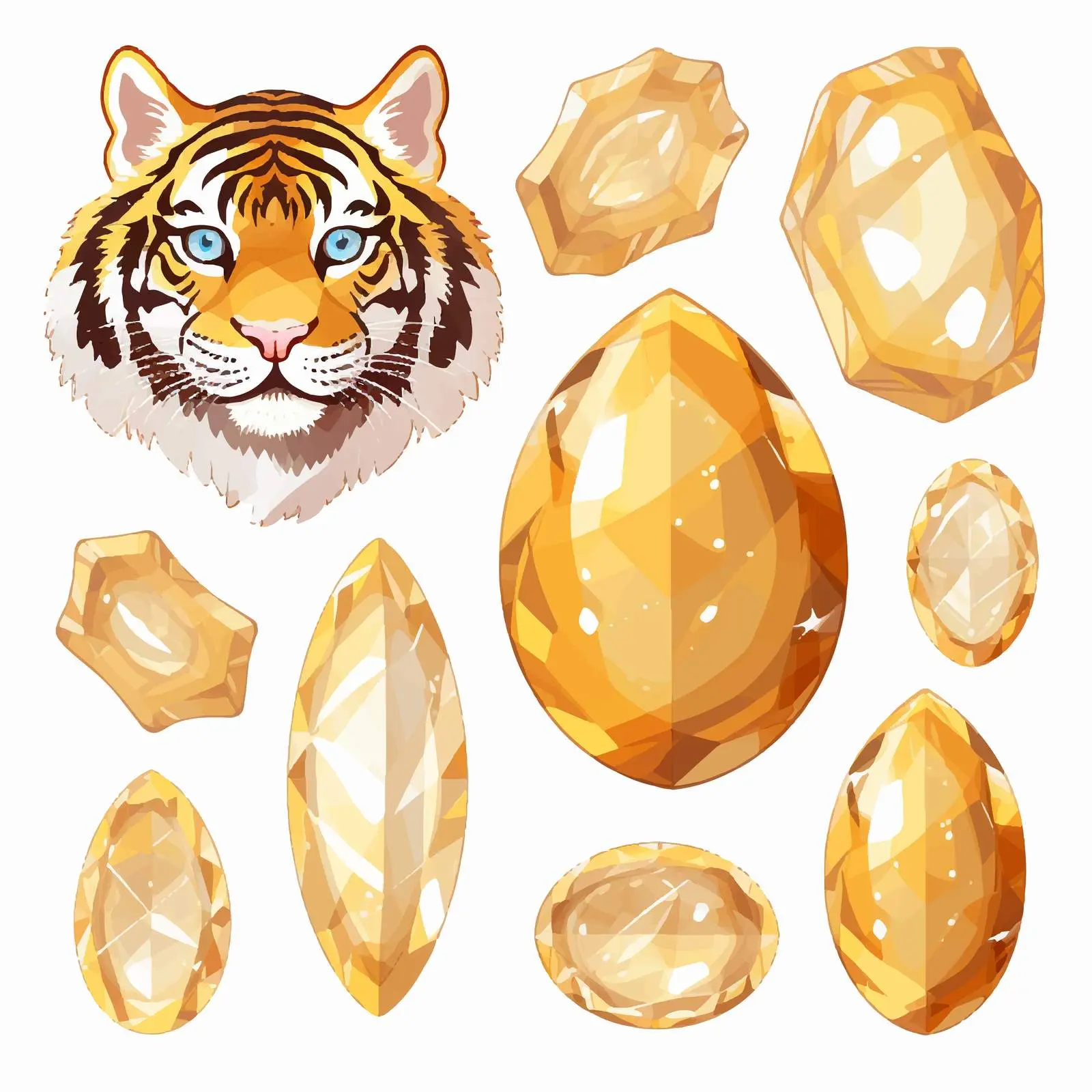 Easter Elements with Glitter and Tiger Print — free download from Dotvec