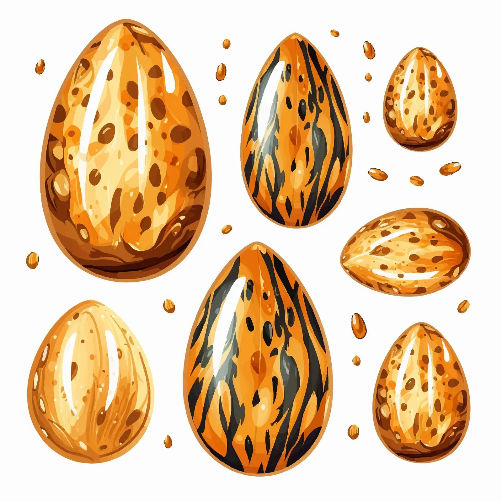 Easter Elements with Tiger Skin Print Clip Art – free holiday graphics image from Dotvec