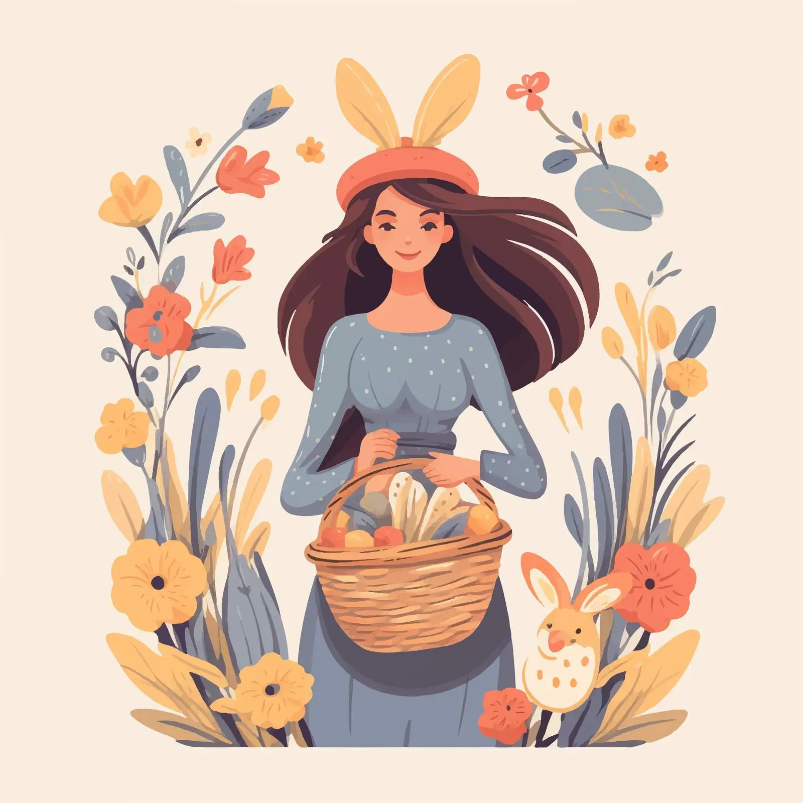 Handwritten Easter Greeting Card Template — free download from Dotvec