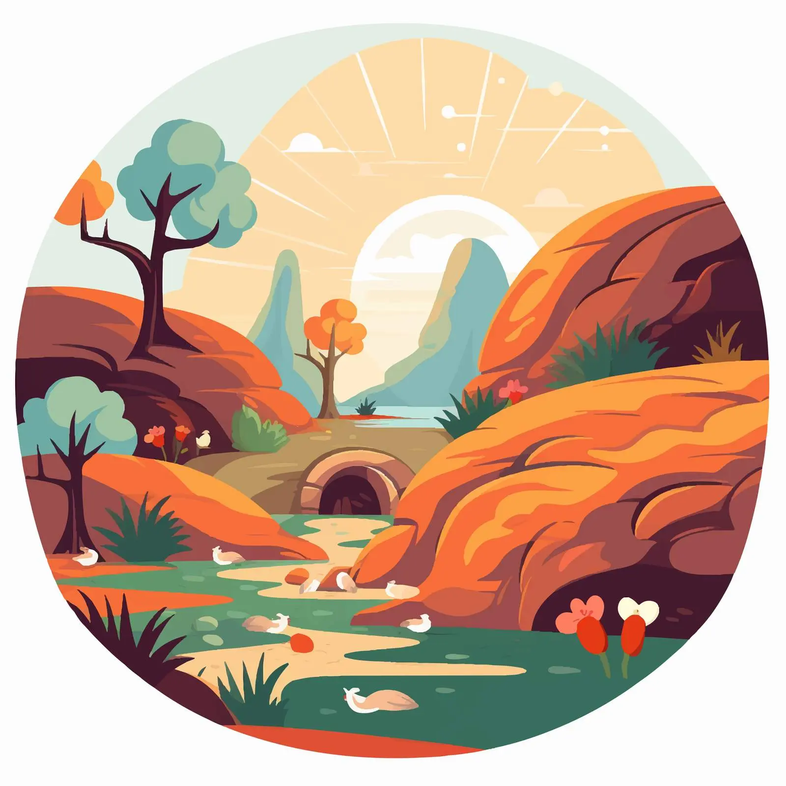 Easter Illustration of Jesus Christ's Resurrection – free religious vector image from Dotvec