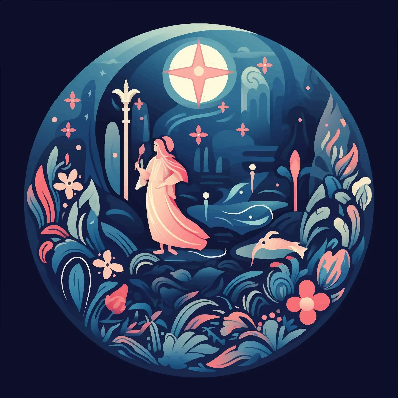 Byzantine Style Easter Illustration – free christian traditions image from Dotvec