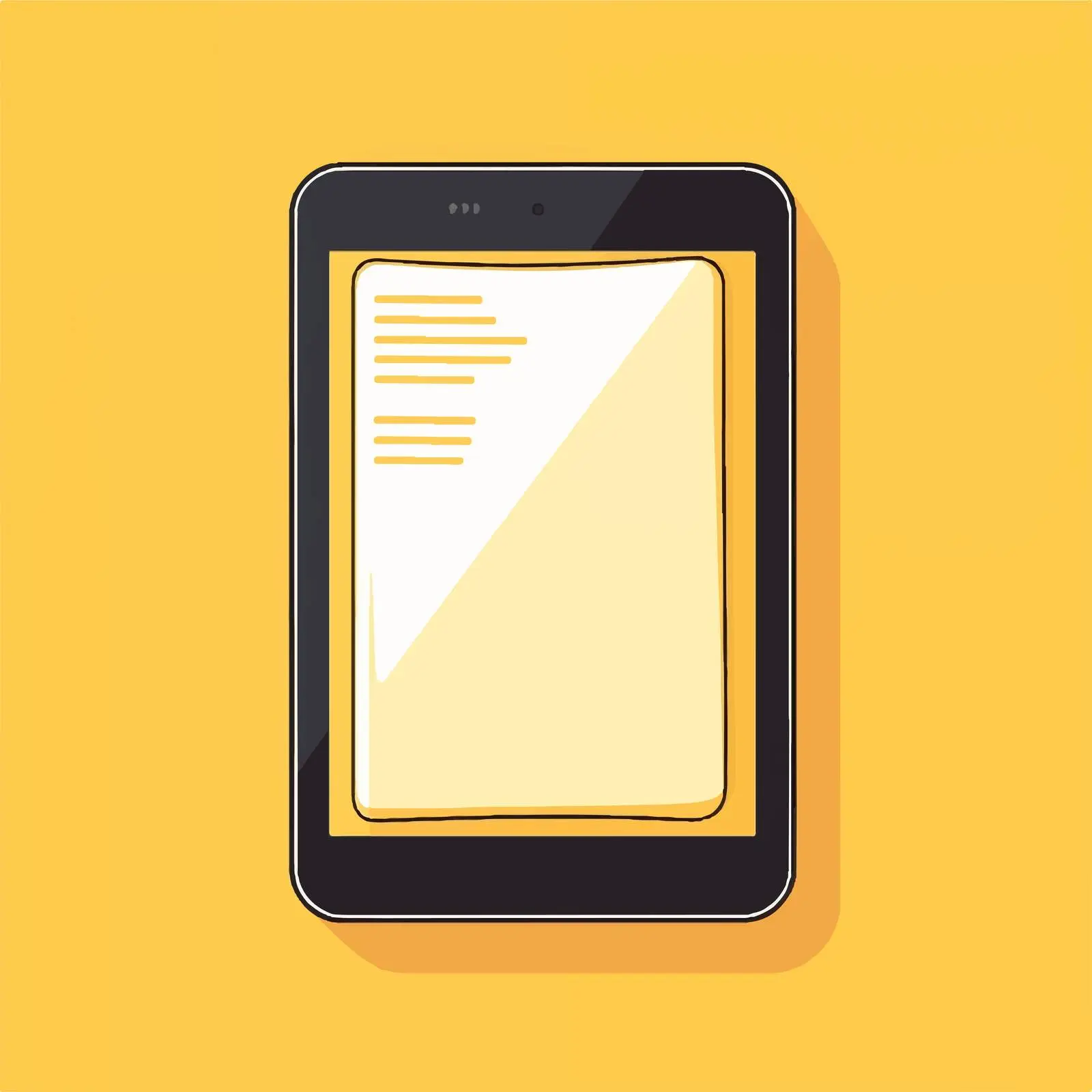 Ebook Design on Yellow Background Vector Illustration – free course image from Dotvec