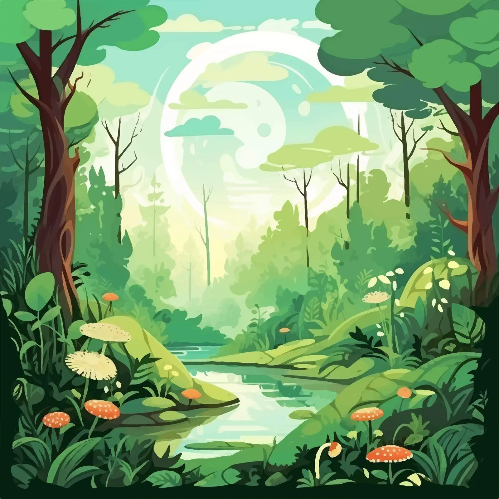 Eco-Friendly Artistic Forest Poster Template — free download from Dotvec