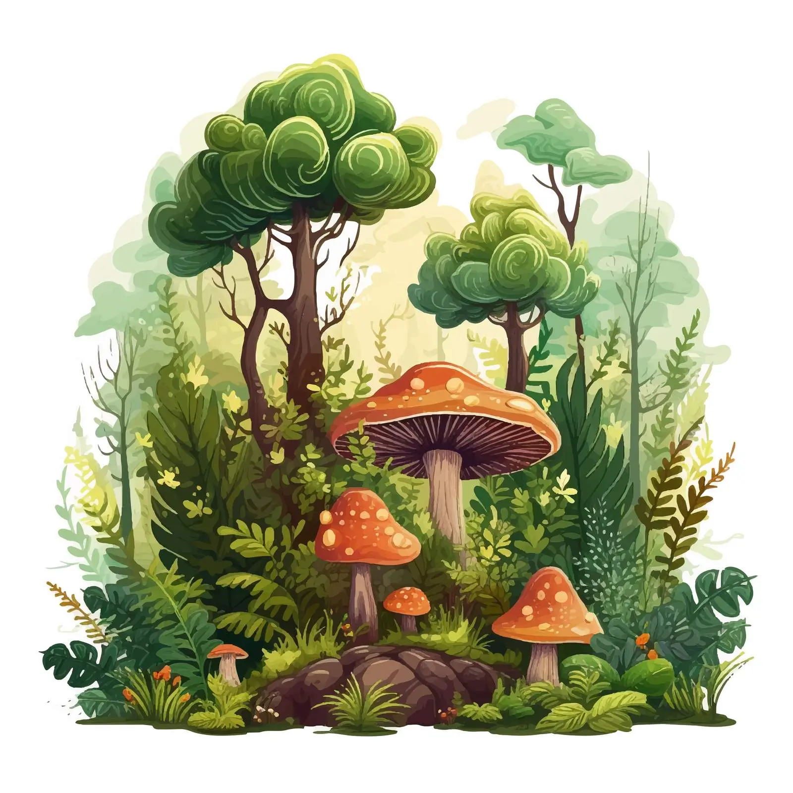 Eco-Friendly Artistic Forest Flyer Template – free eco art image from Dotvec