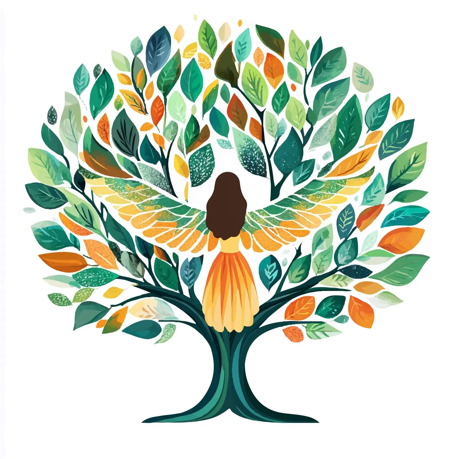 Eco-Friendly Tree Label Vector Design — free download from Dotvec