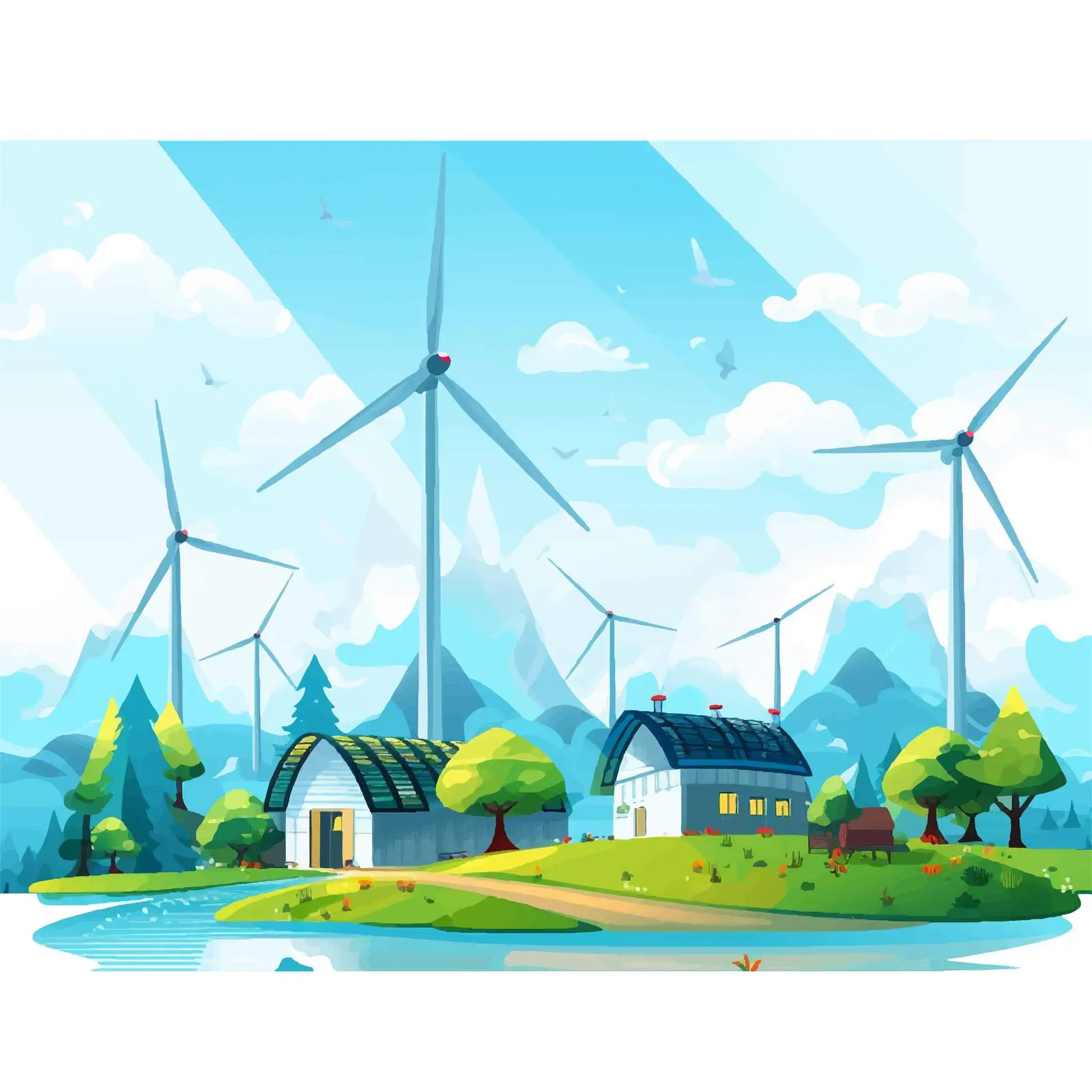 Eco-Friendly Renewable Energy Power Station — free download from Dotvec
